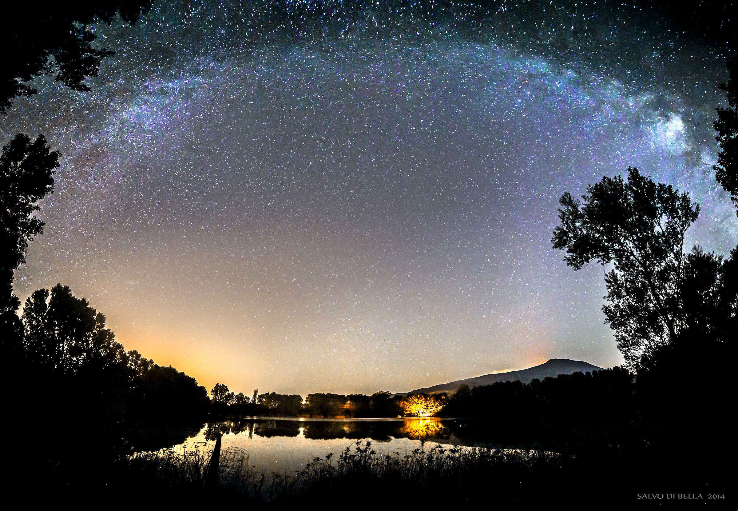 Milky Way over the lake Gurrida