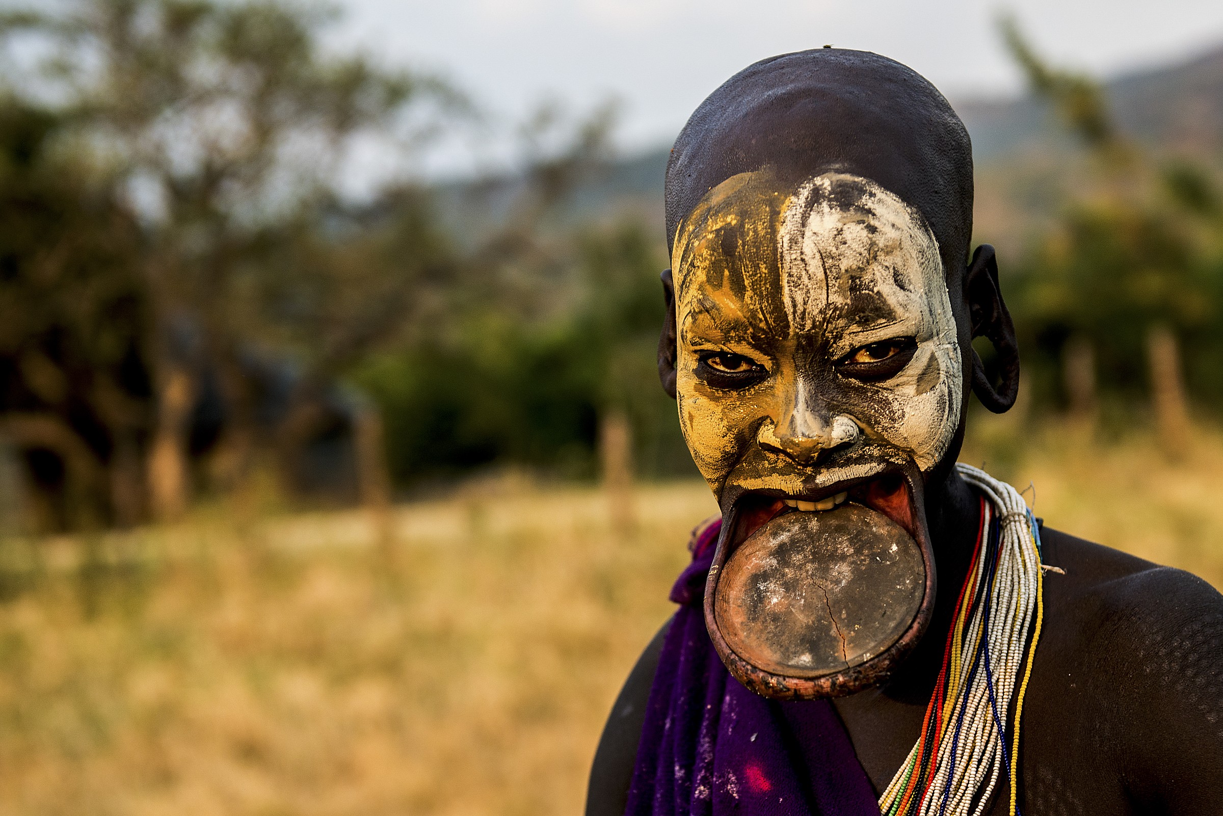 Ethiopia: Mursi woman ..... "angry"