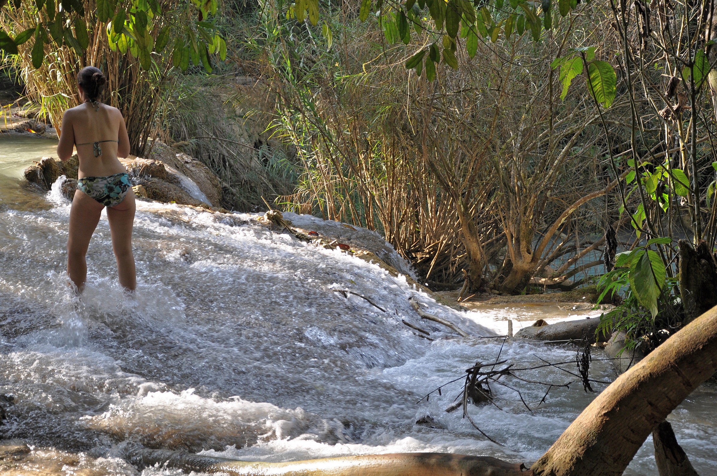 On a little waterfall