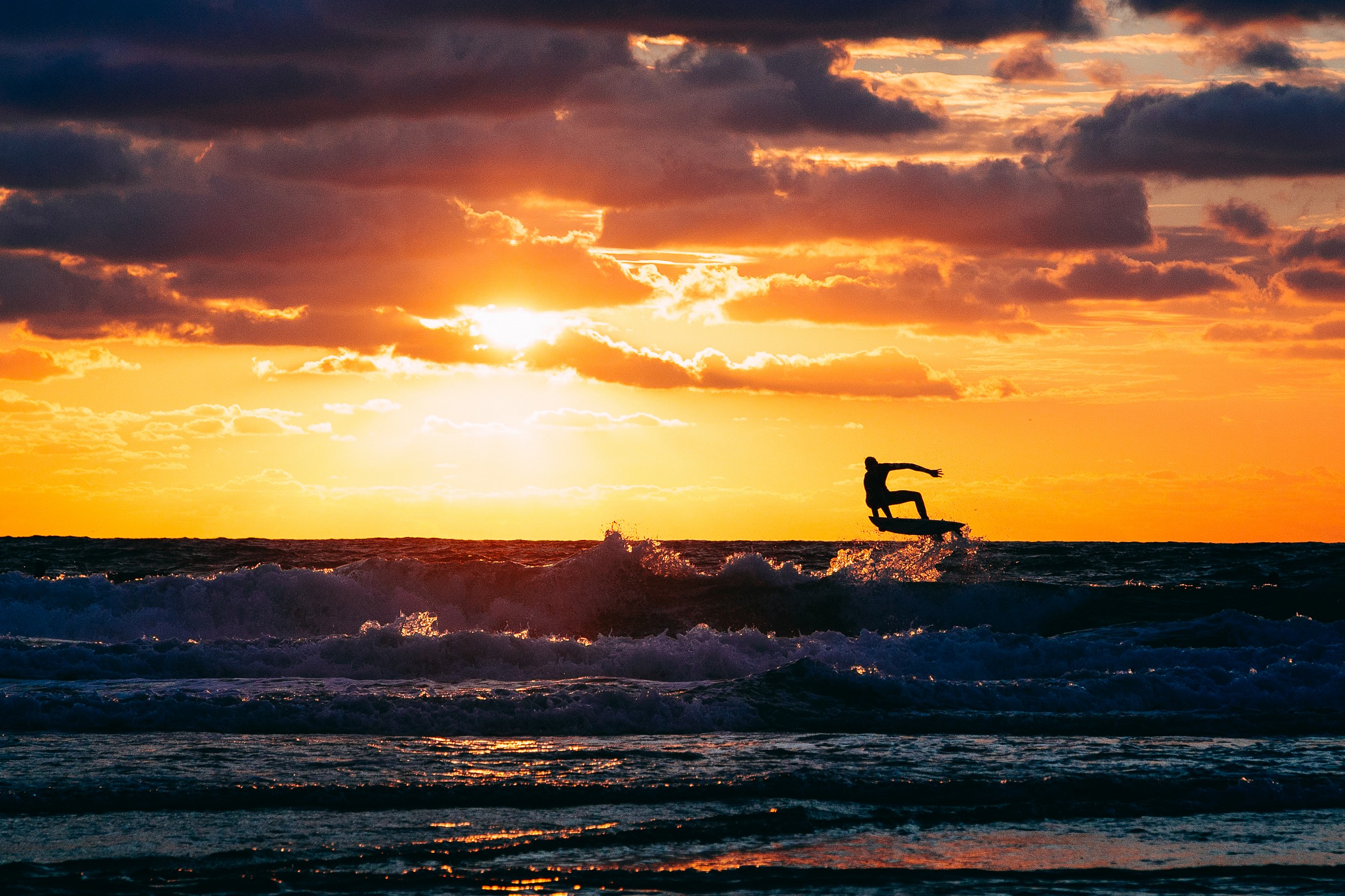 Sunset Surfing