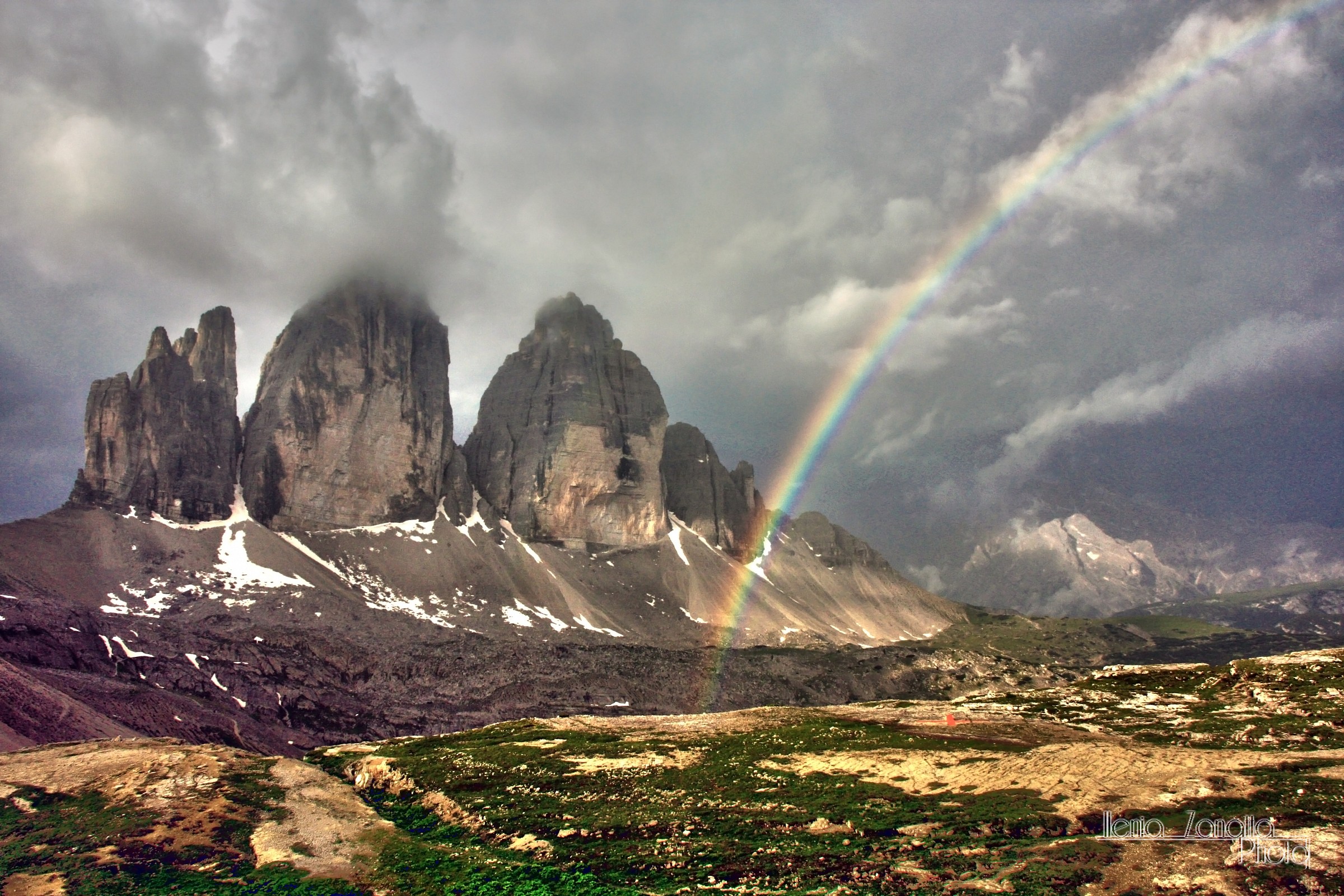 tre cime e arcobaleno