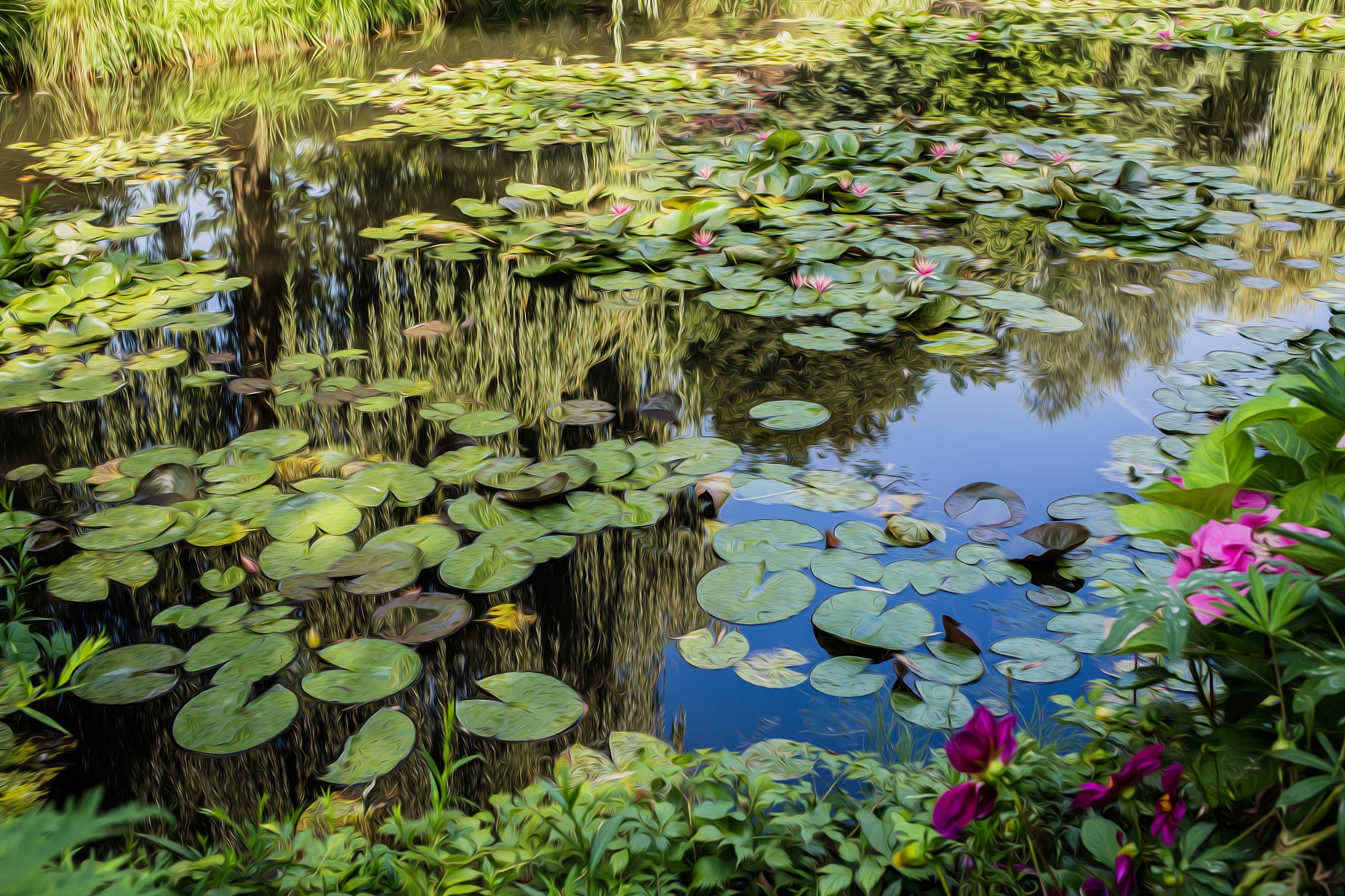 Giardino di Monet a Giverny - Simil Dipinto