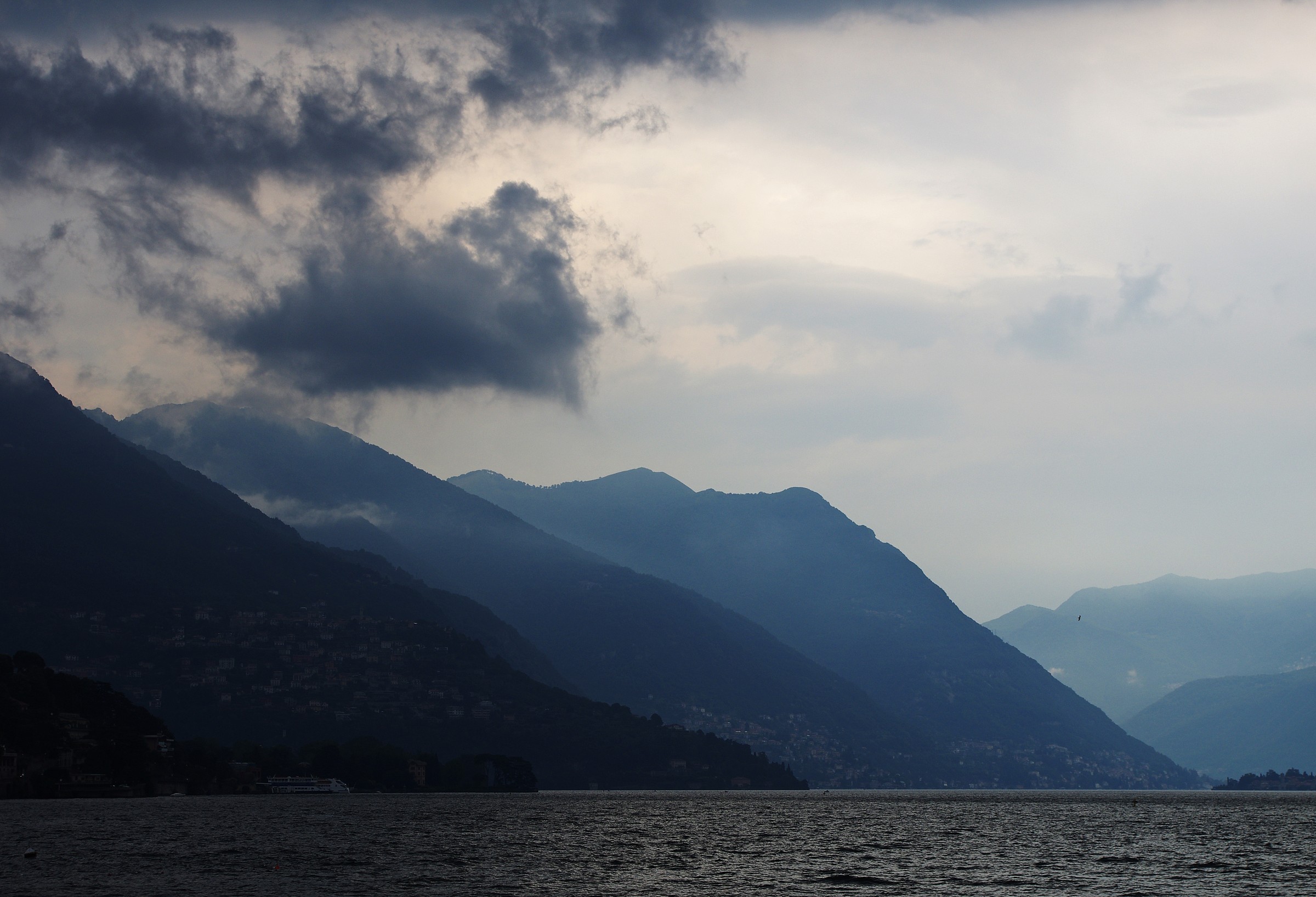 Dark clouds on the lake