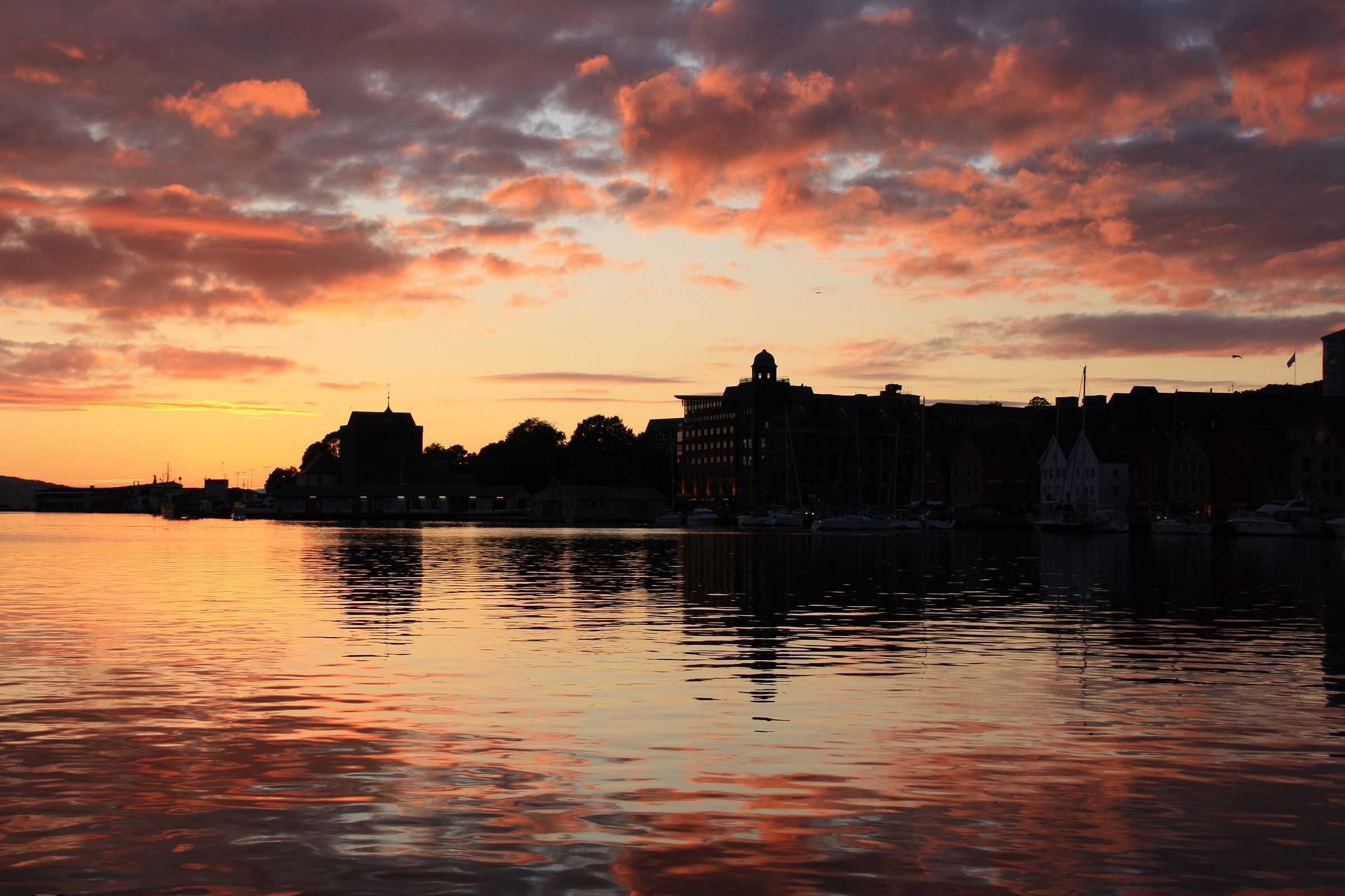 When the sun goes down in Bergen