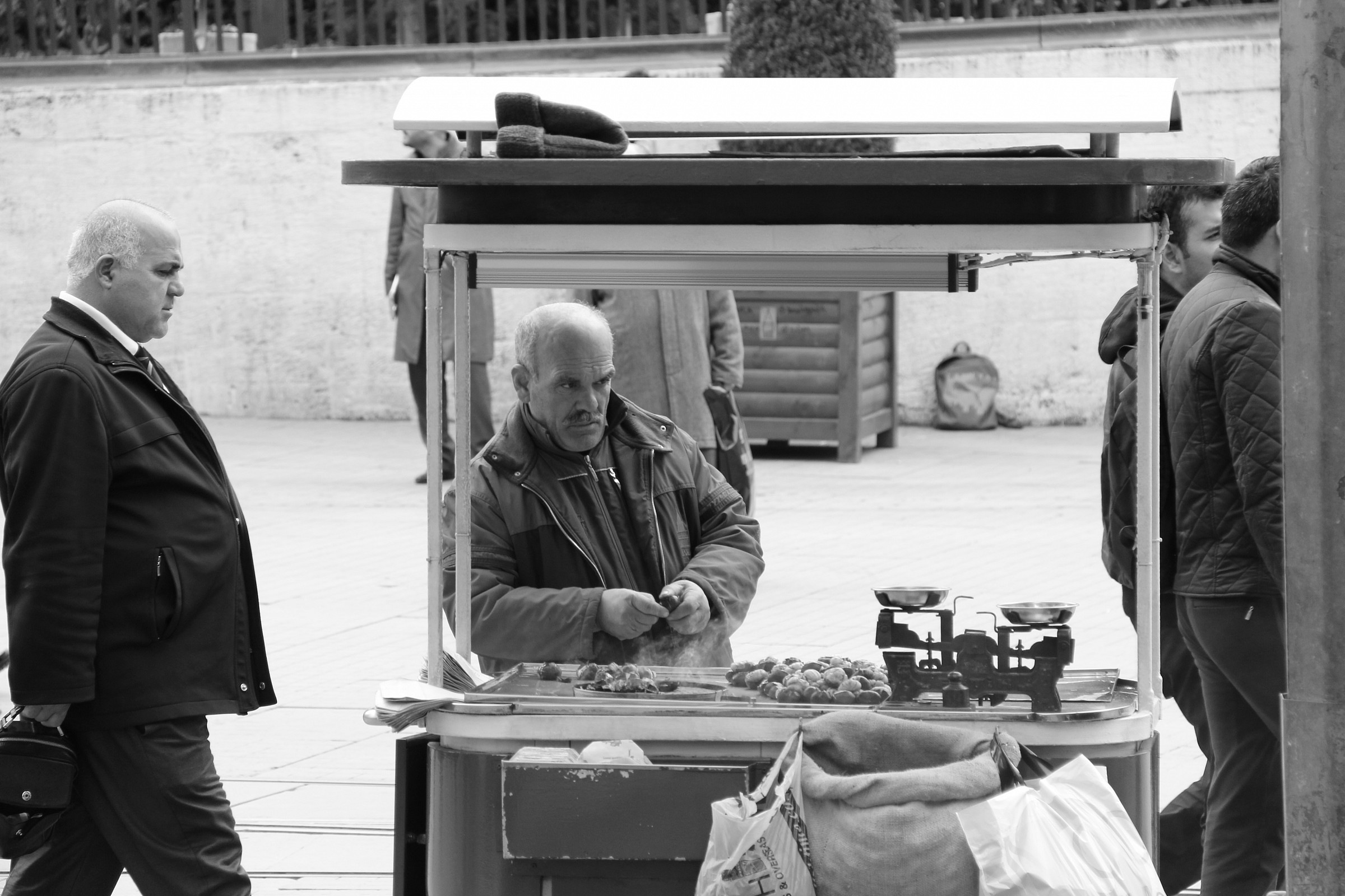 The troubled chestnuts peddler