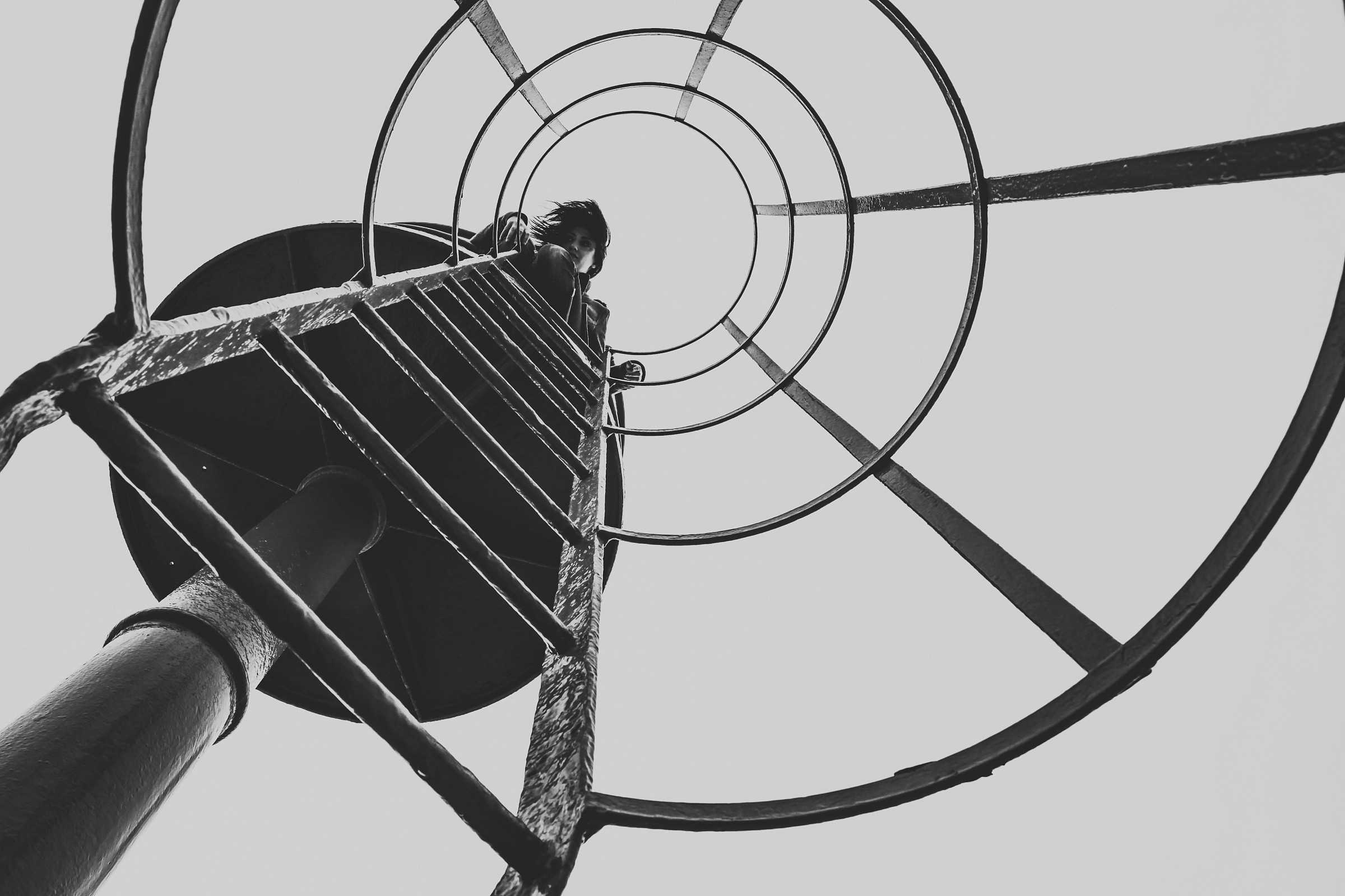 A girl in the gunsight