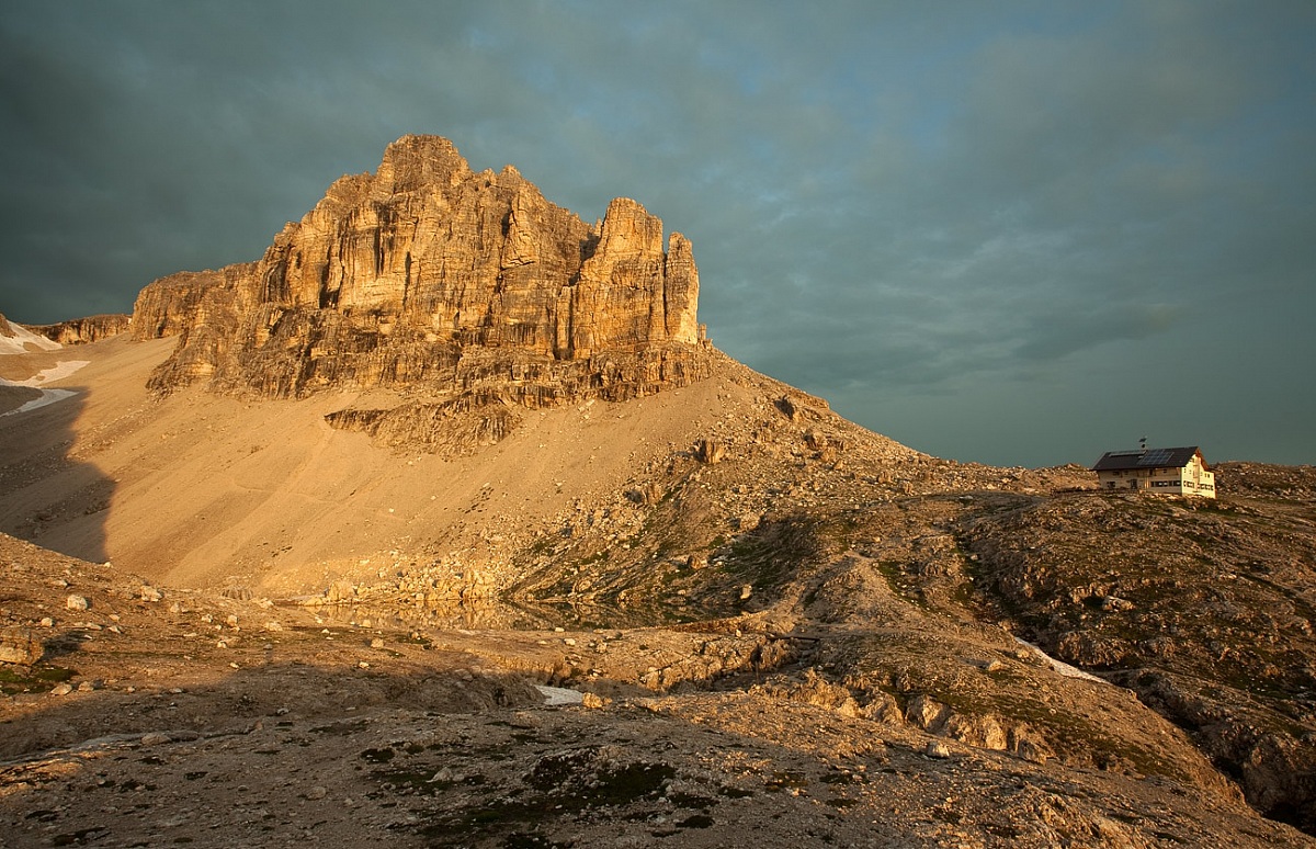 Sella: Sass de lech and ref. Cavazza