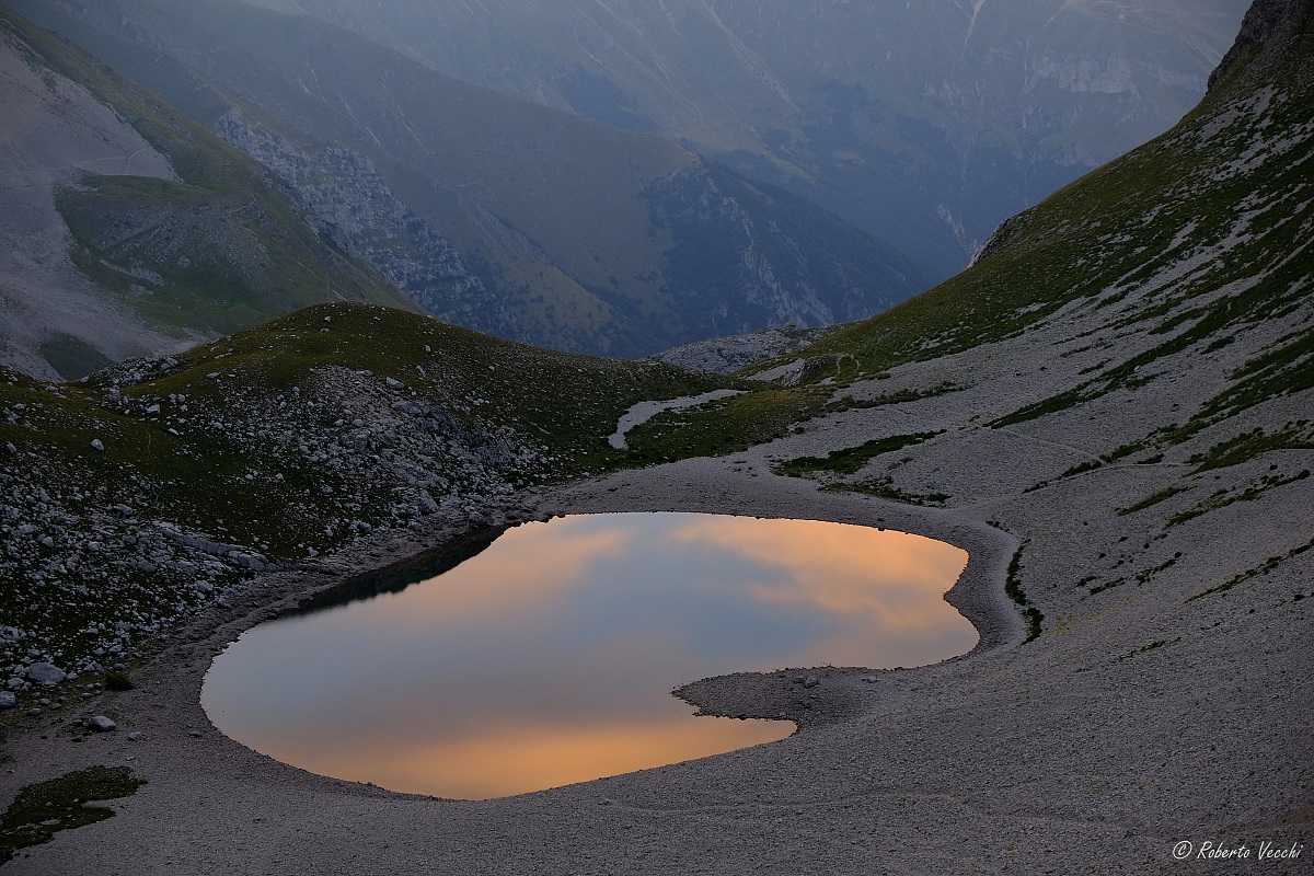 sunset in the mirror