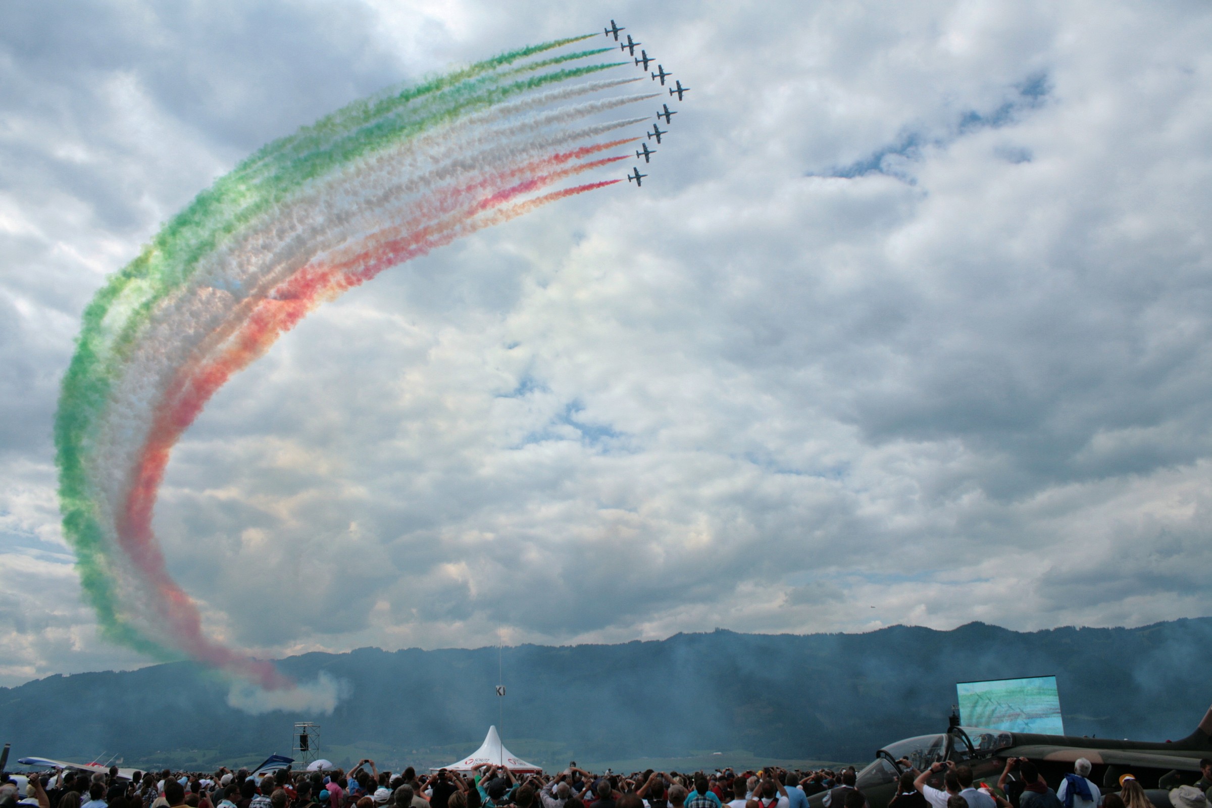 The Tricolor over the skies of Zwelteg