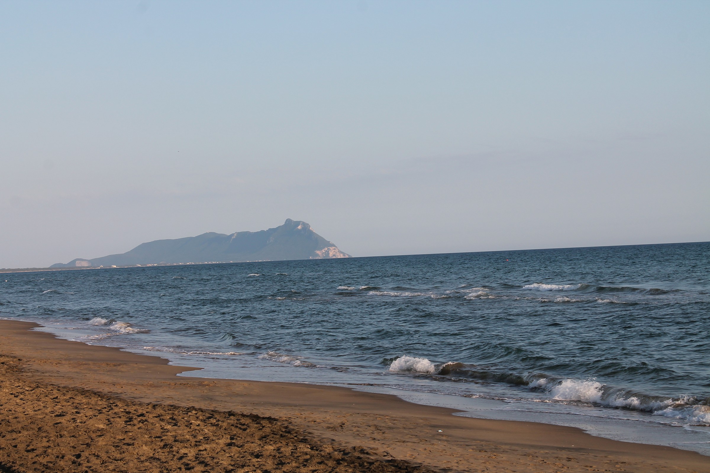 the circeo seen from Lake fogliano lt