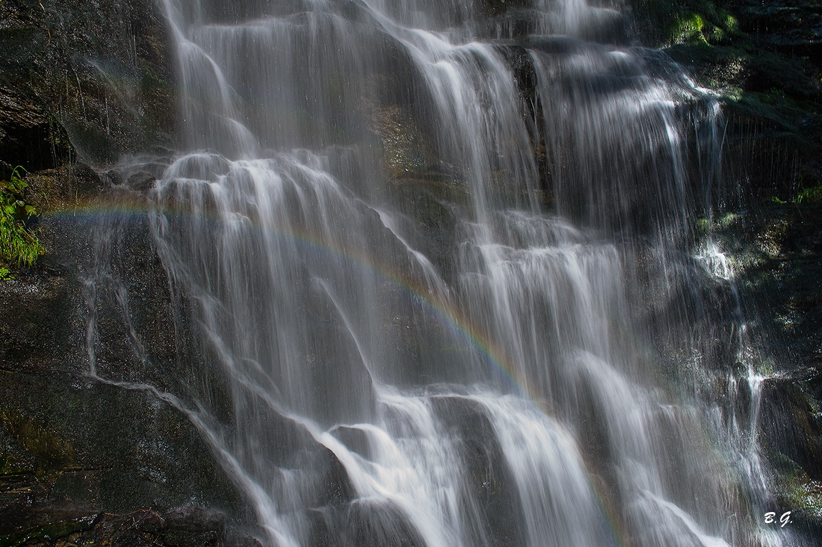 Rainbows on a dive water