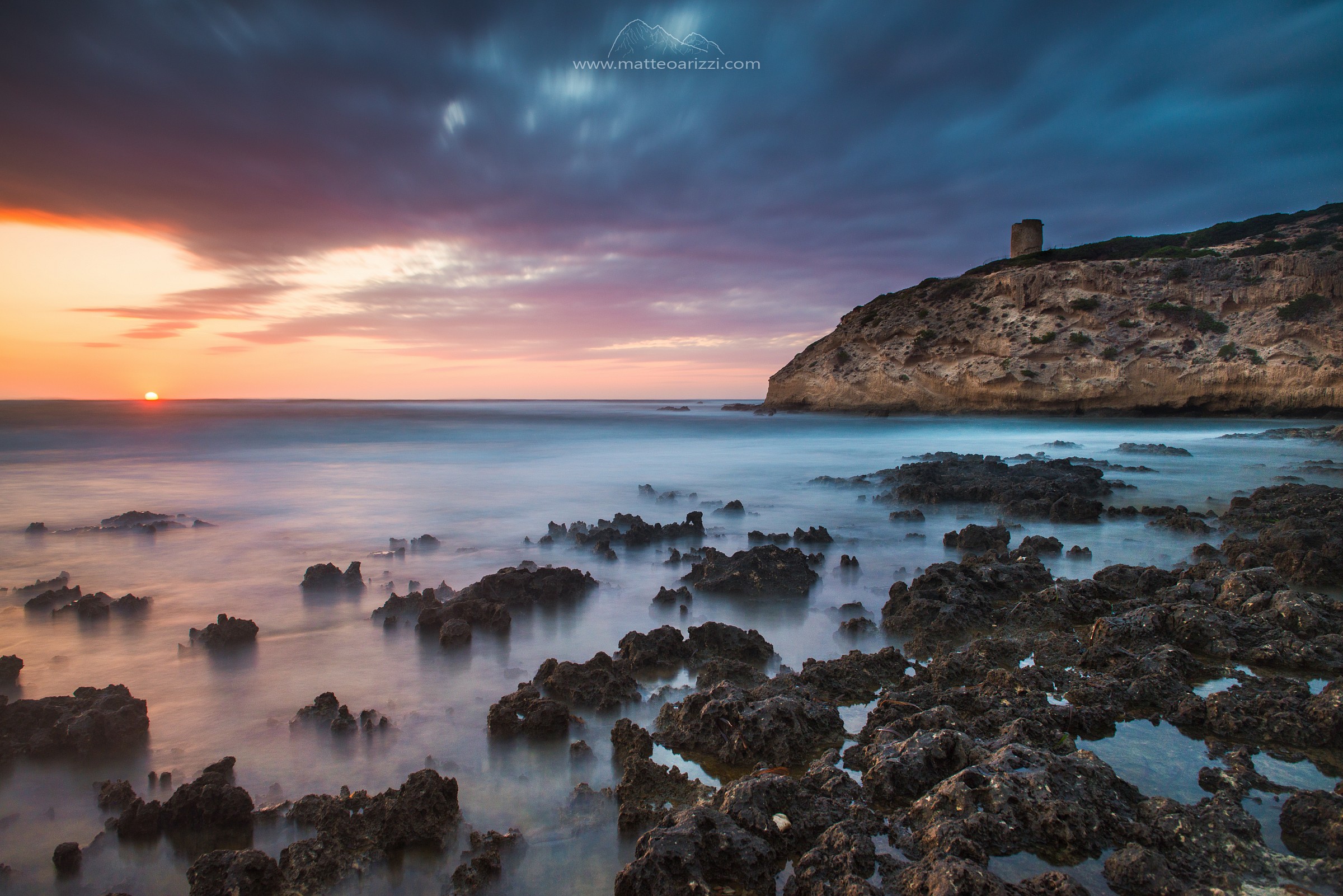Tramonto e maestrale a Capo Mannu