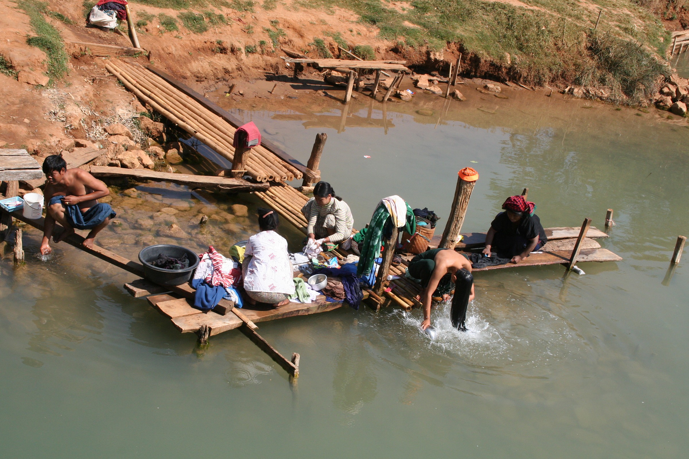 ablutions in the river