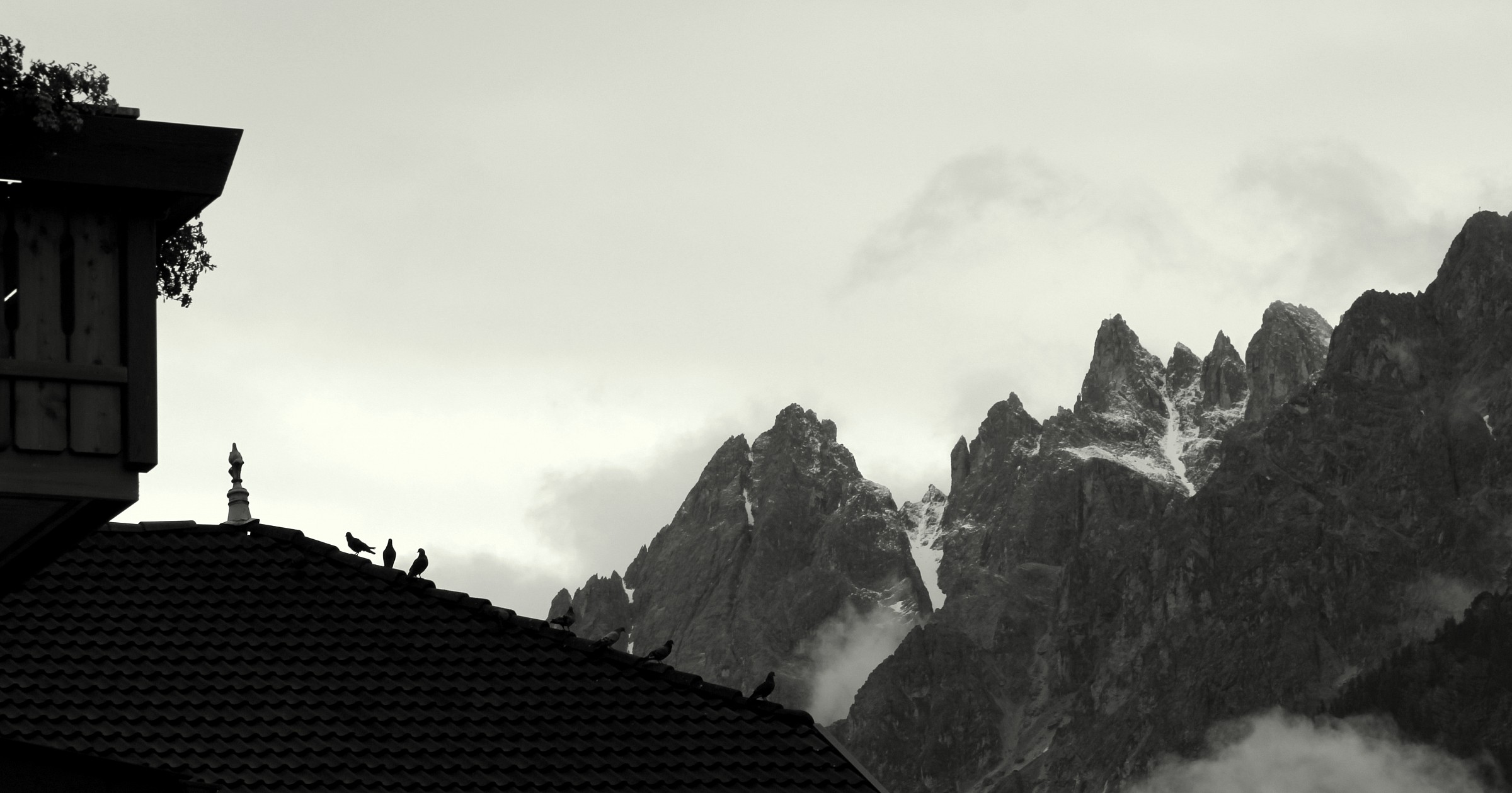 Splash of snow on the peaks in August