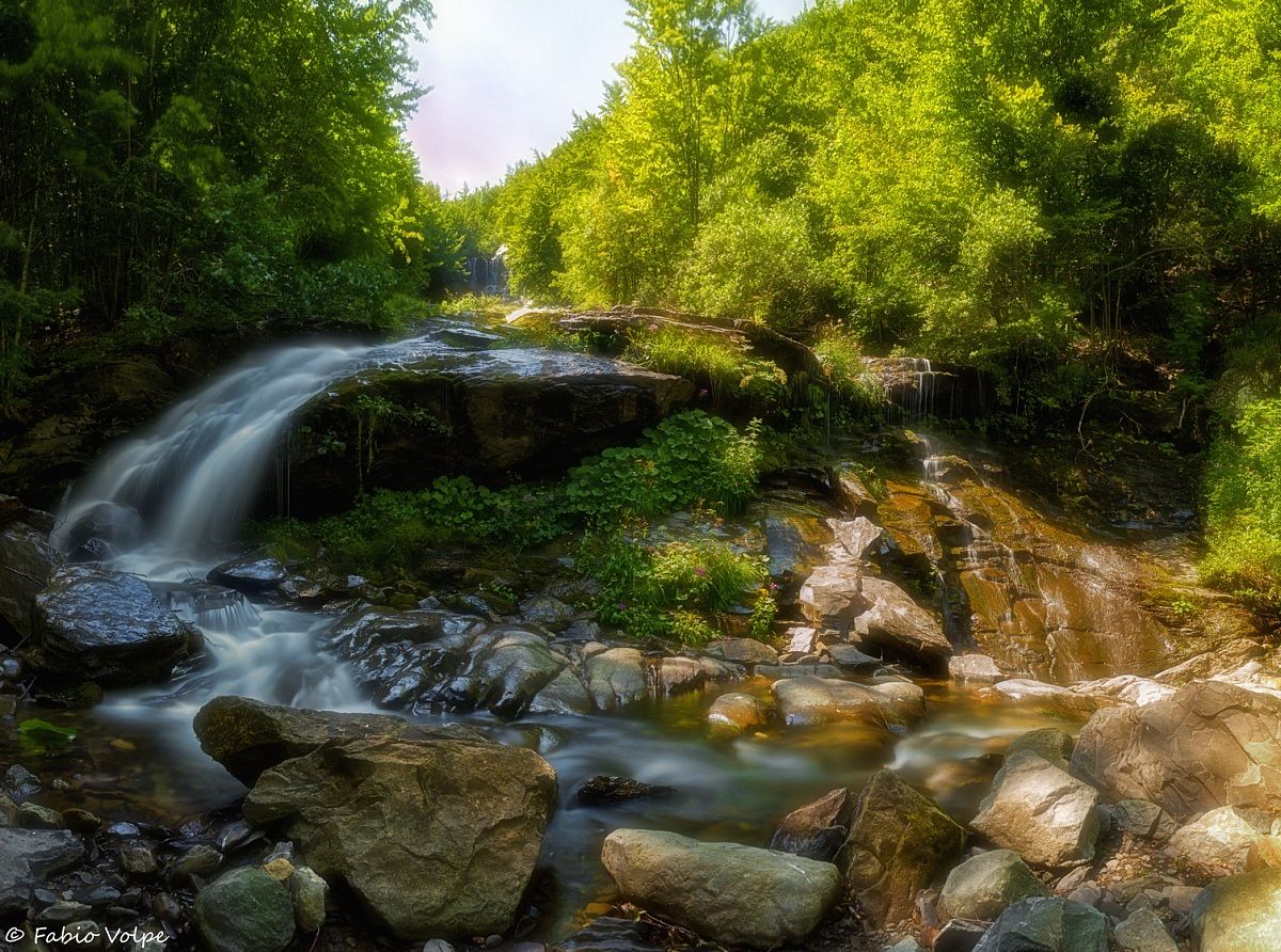 Doccione waterfall in Summer