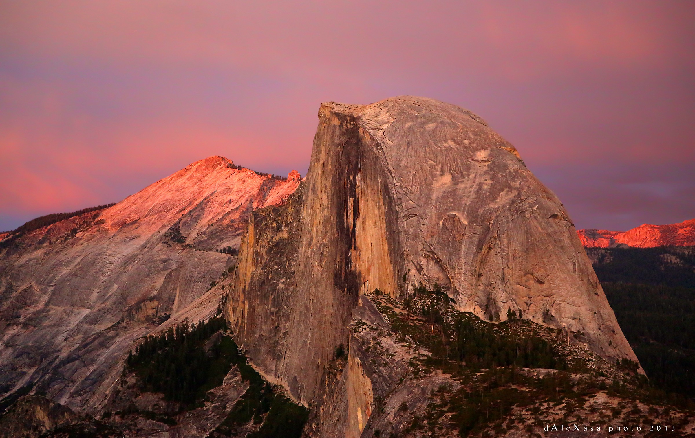 Glacier Point red dressed
