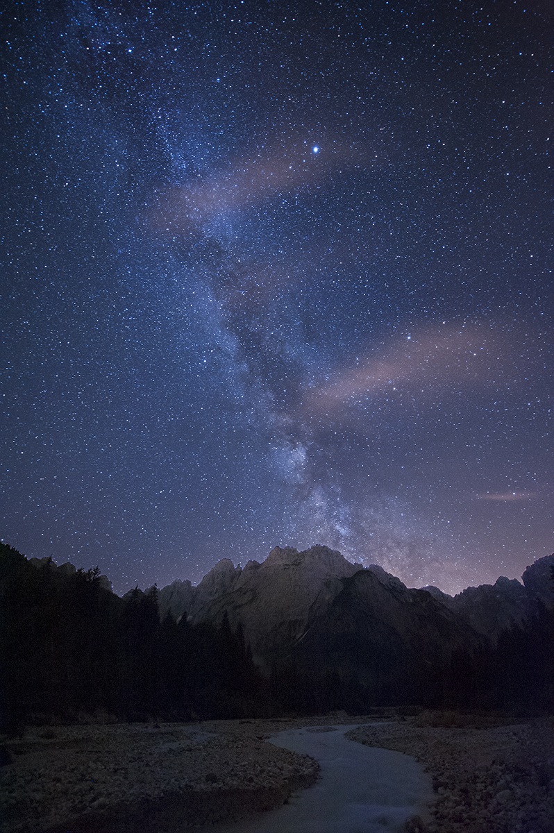 Via Lattea ferragostana in Val Saisera