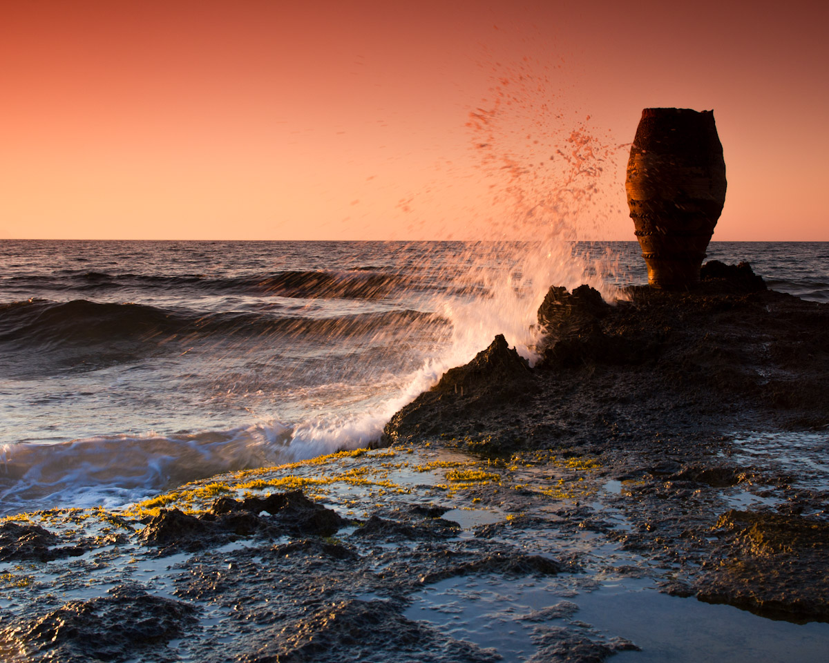 Splash on ancient jar
