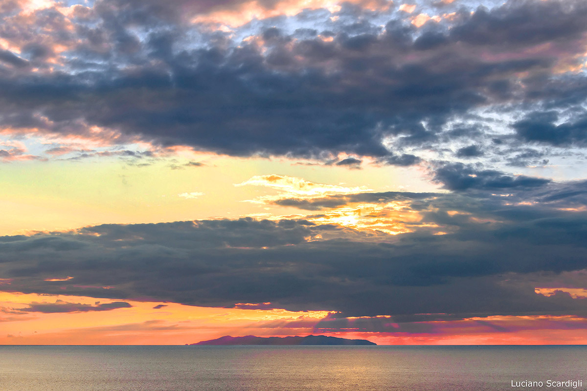 Sunset on Capraia