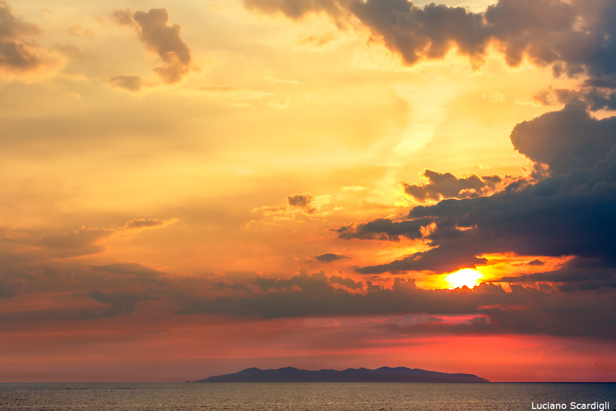 Sunset on Capraia
