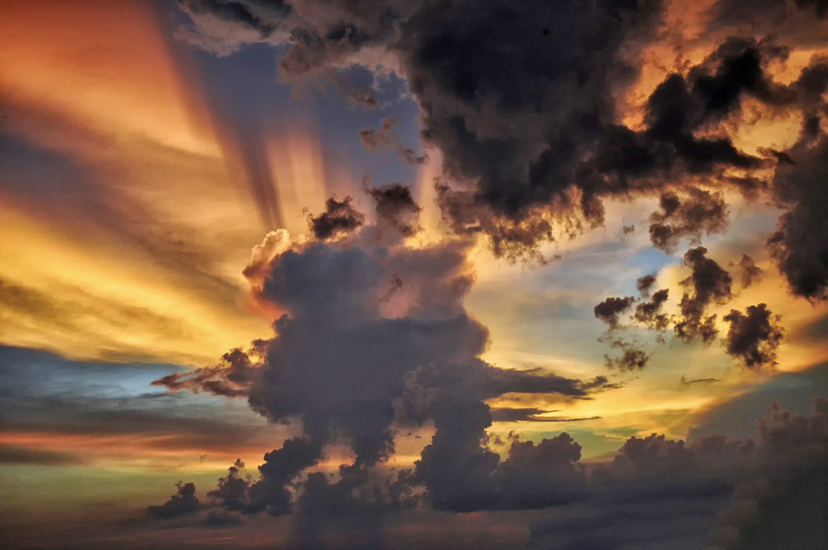 Dramatic sky before storm