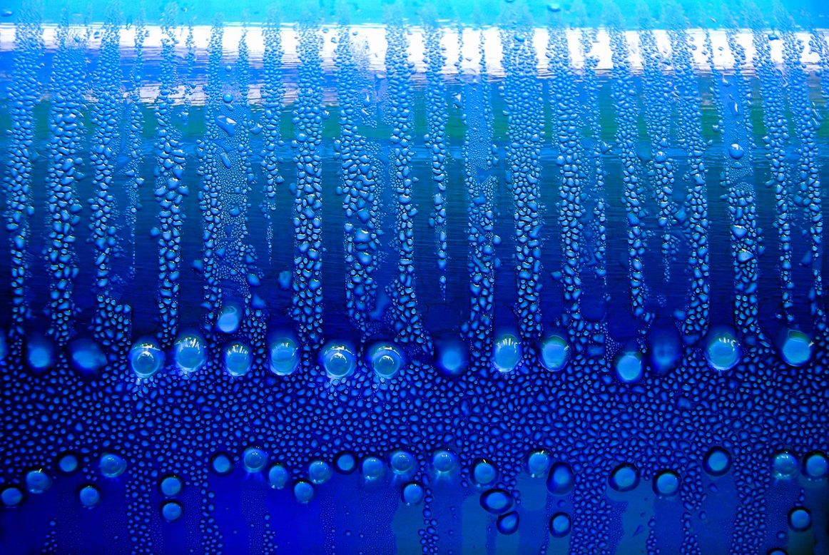 drops in blue