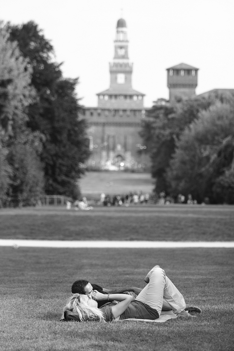 "In the shadow" of the Castello Sforzesco