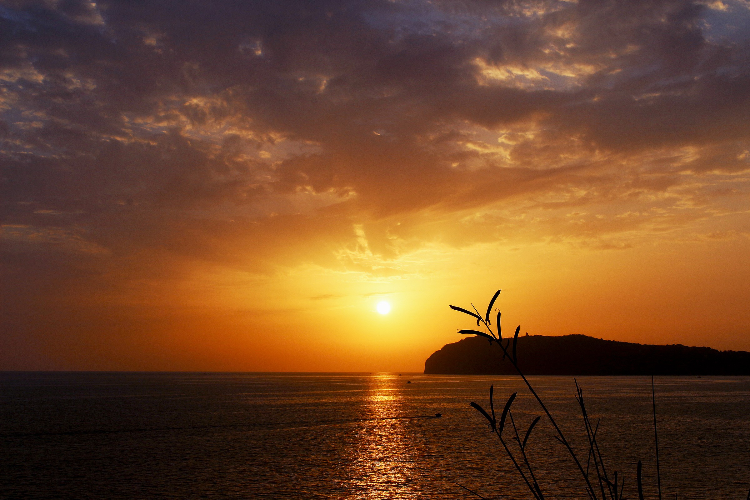 Tramonto al Mingardo guardando Capo Palinuro