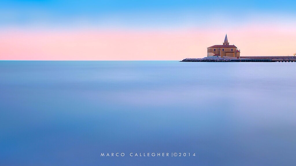 The Church in the blue sea