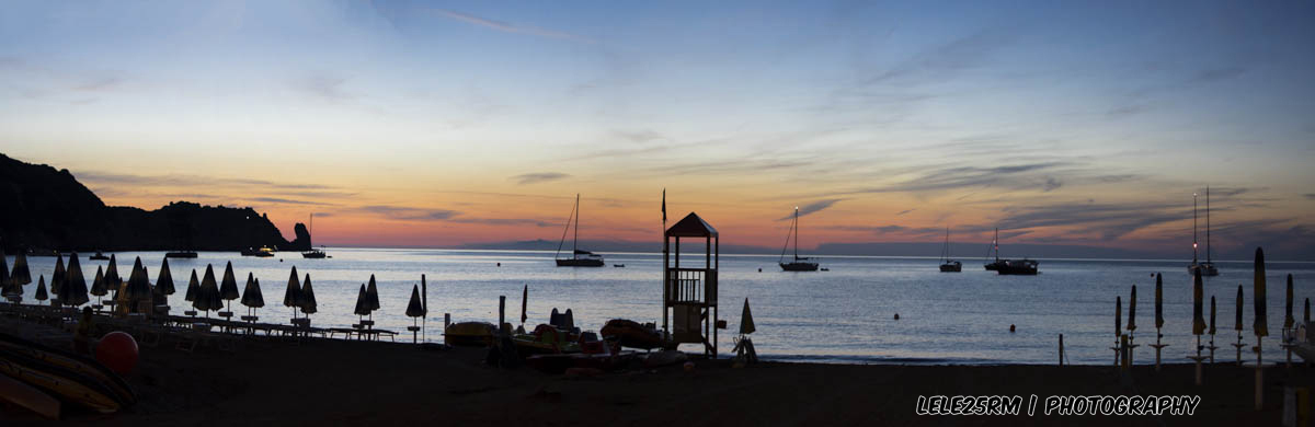 Panoramica di un tramonto
