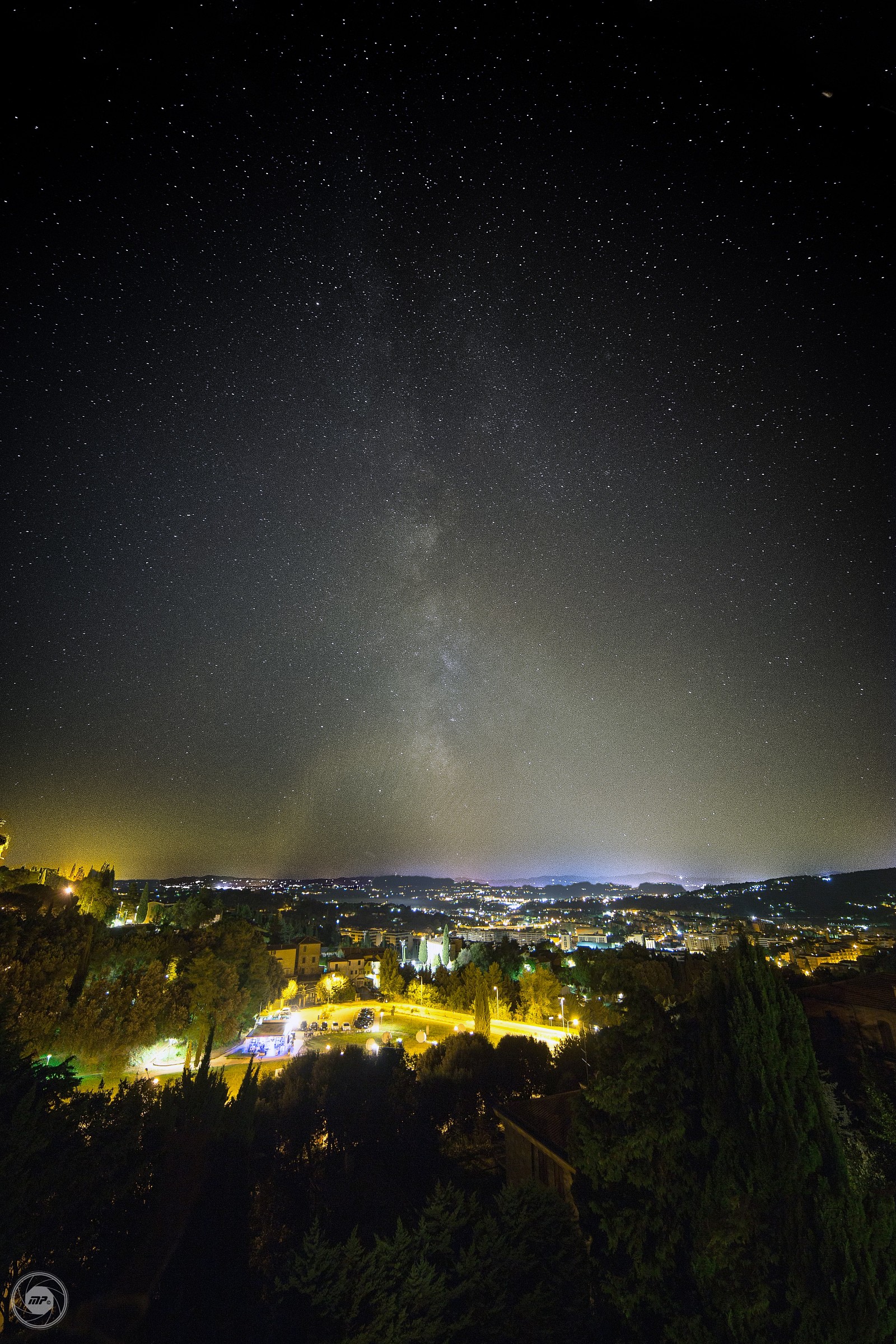 Milky Way from the balcony of the hotel in Perugia