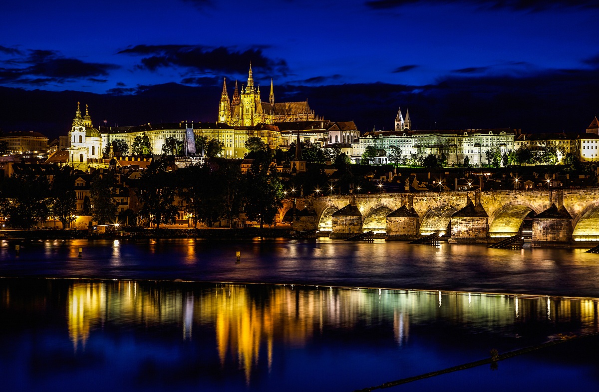 the blue hour in Prague