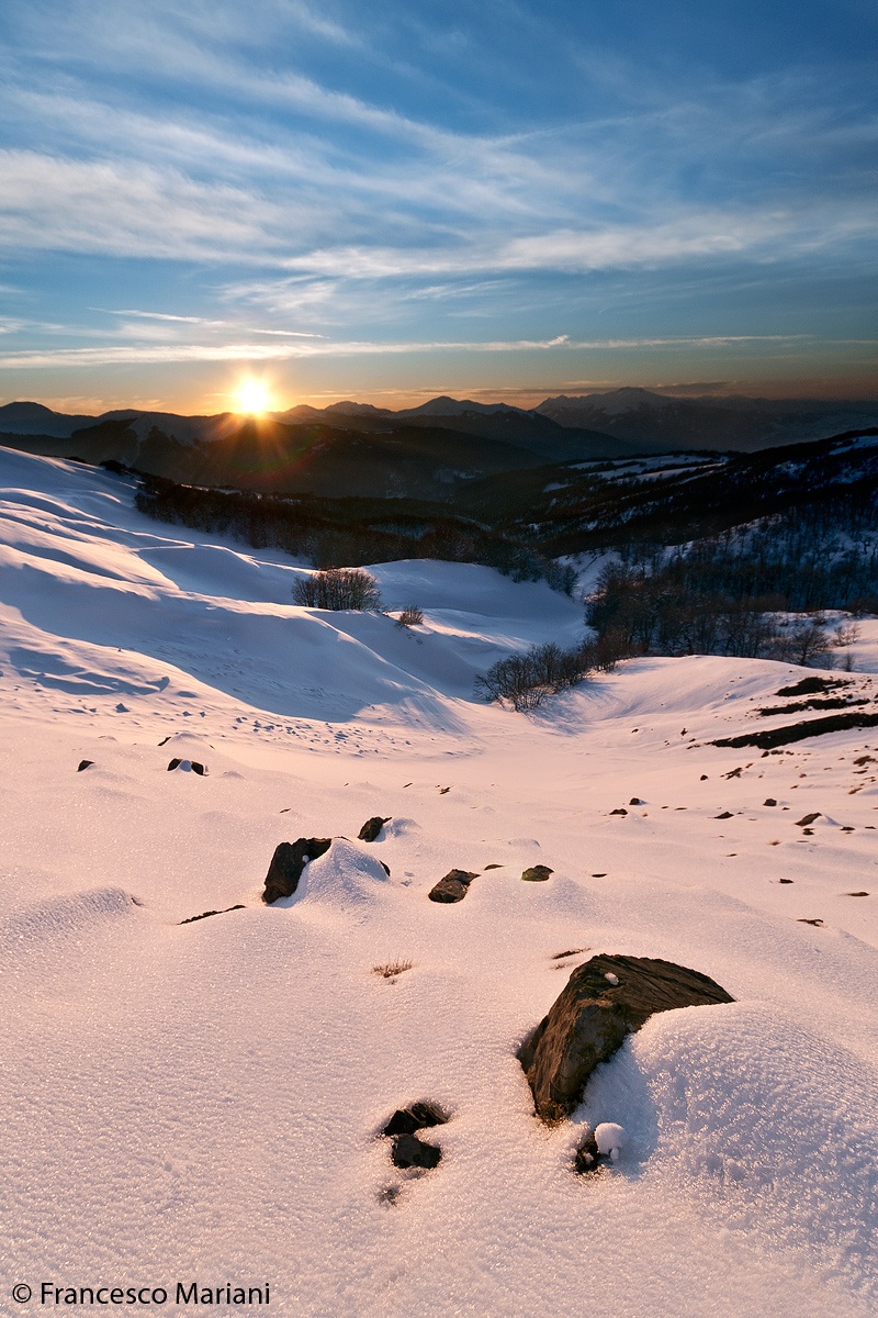 Presa Alta tramonto d'inverno
