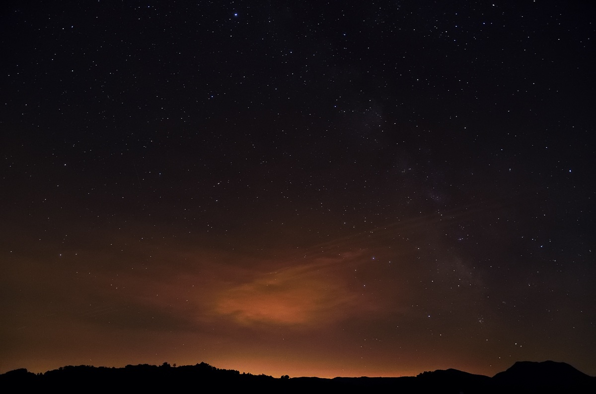 Centro galattico e grande inquinamento luminoso della citt&a...