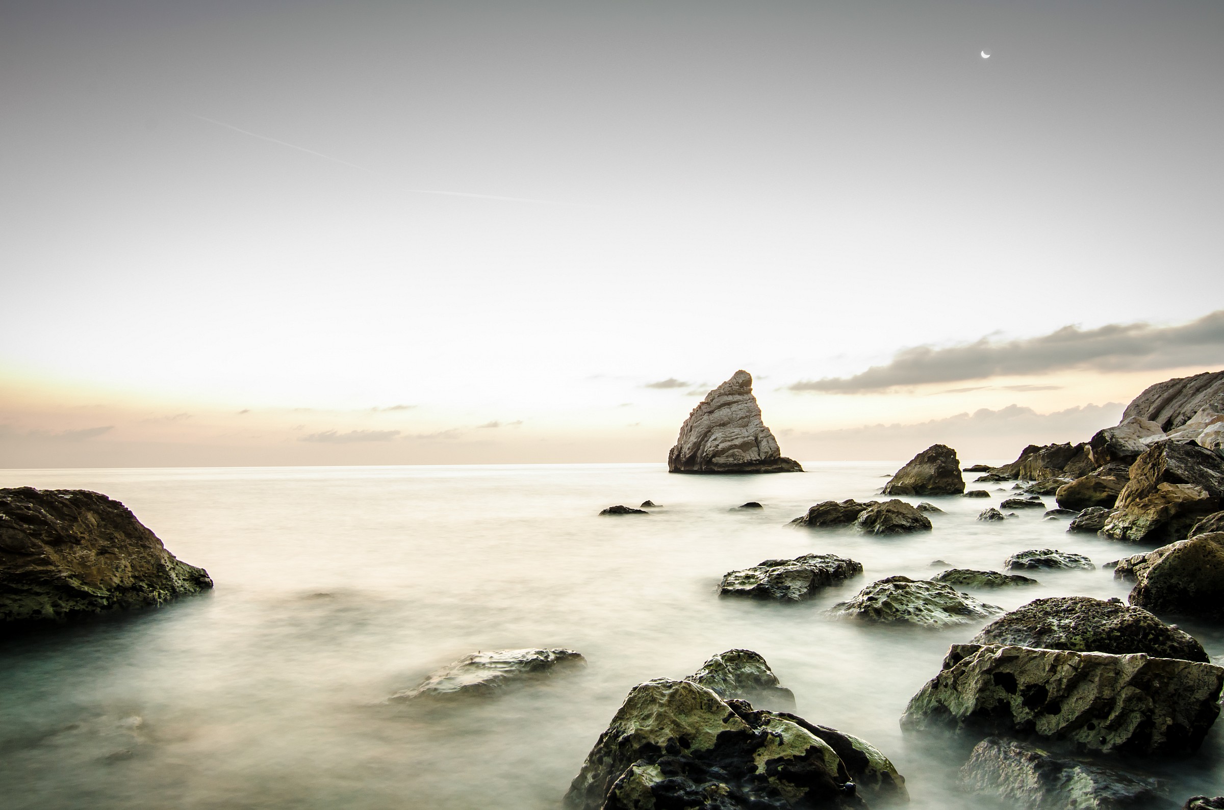 Sea silk under the moon