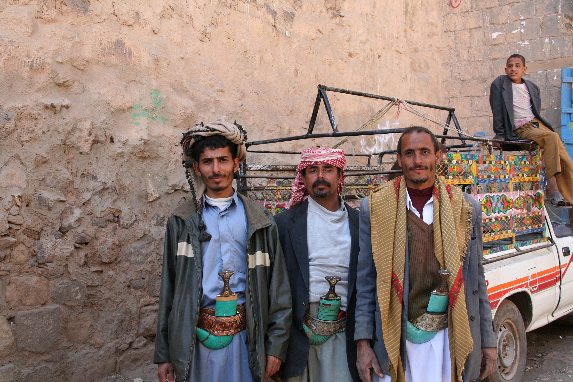 Yemen uomini con jambiya