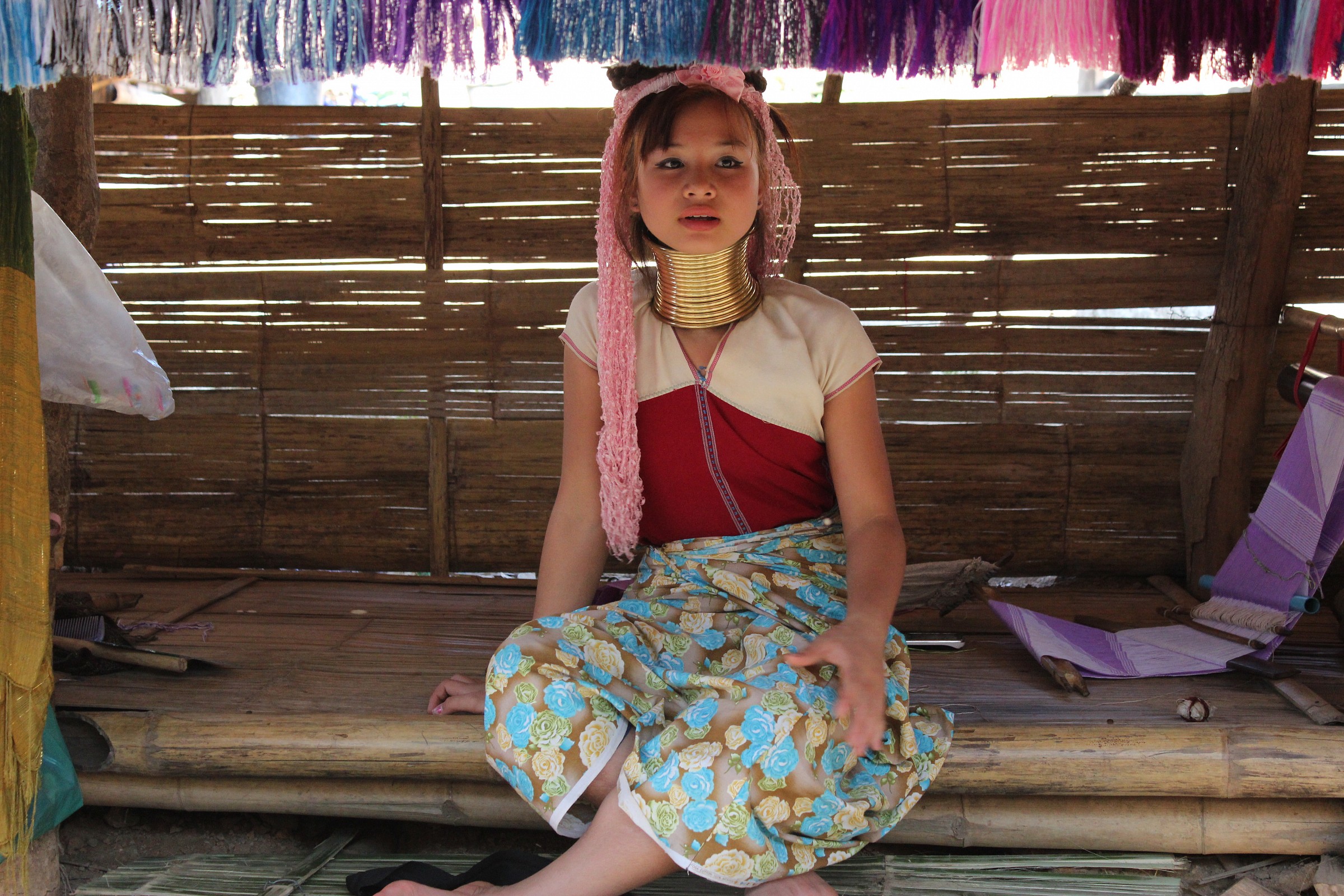 beautiful woman with long necks