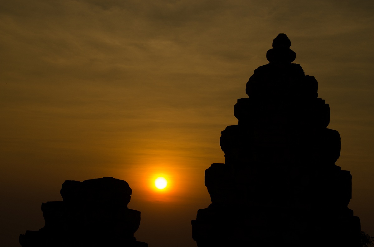 Tramonto ad Angkor, Cambogia