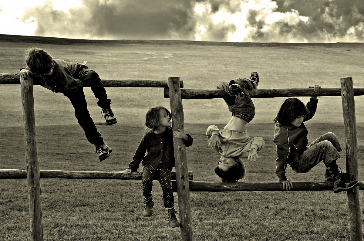 Kids on the fence