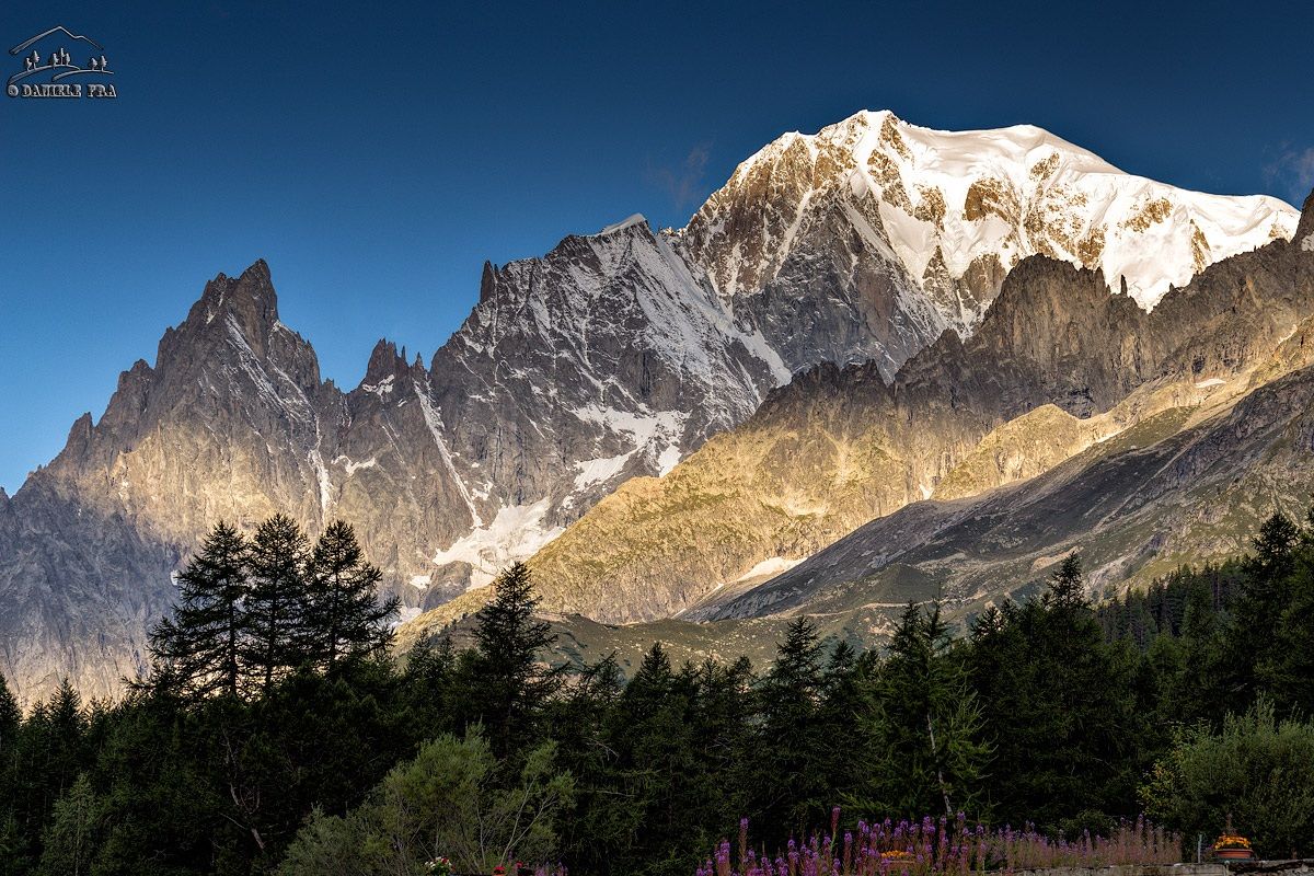 The Mont Blanc at dawn from the Val Ferret