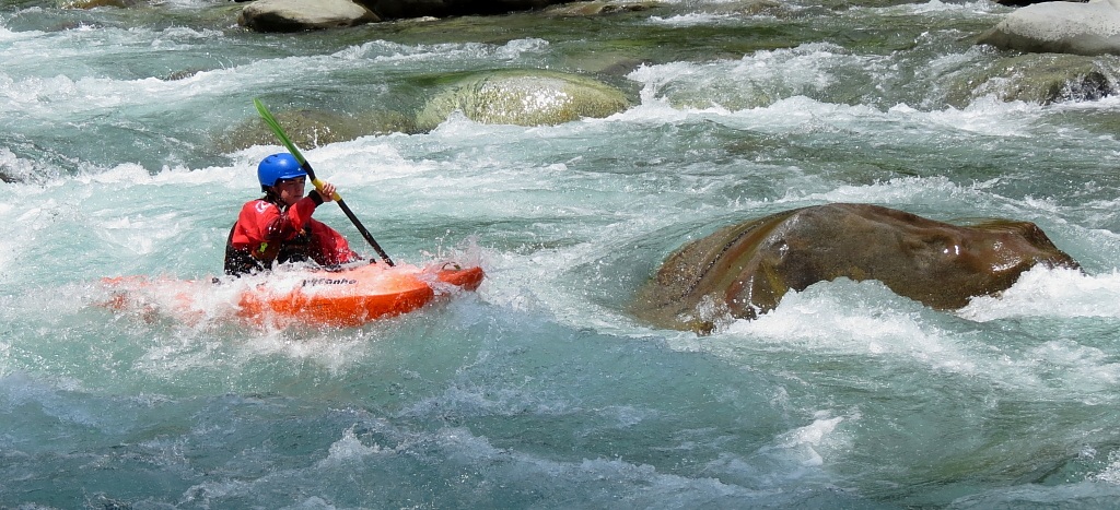 kayaking on the Sesia