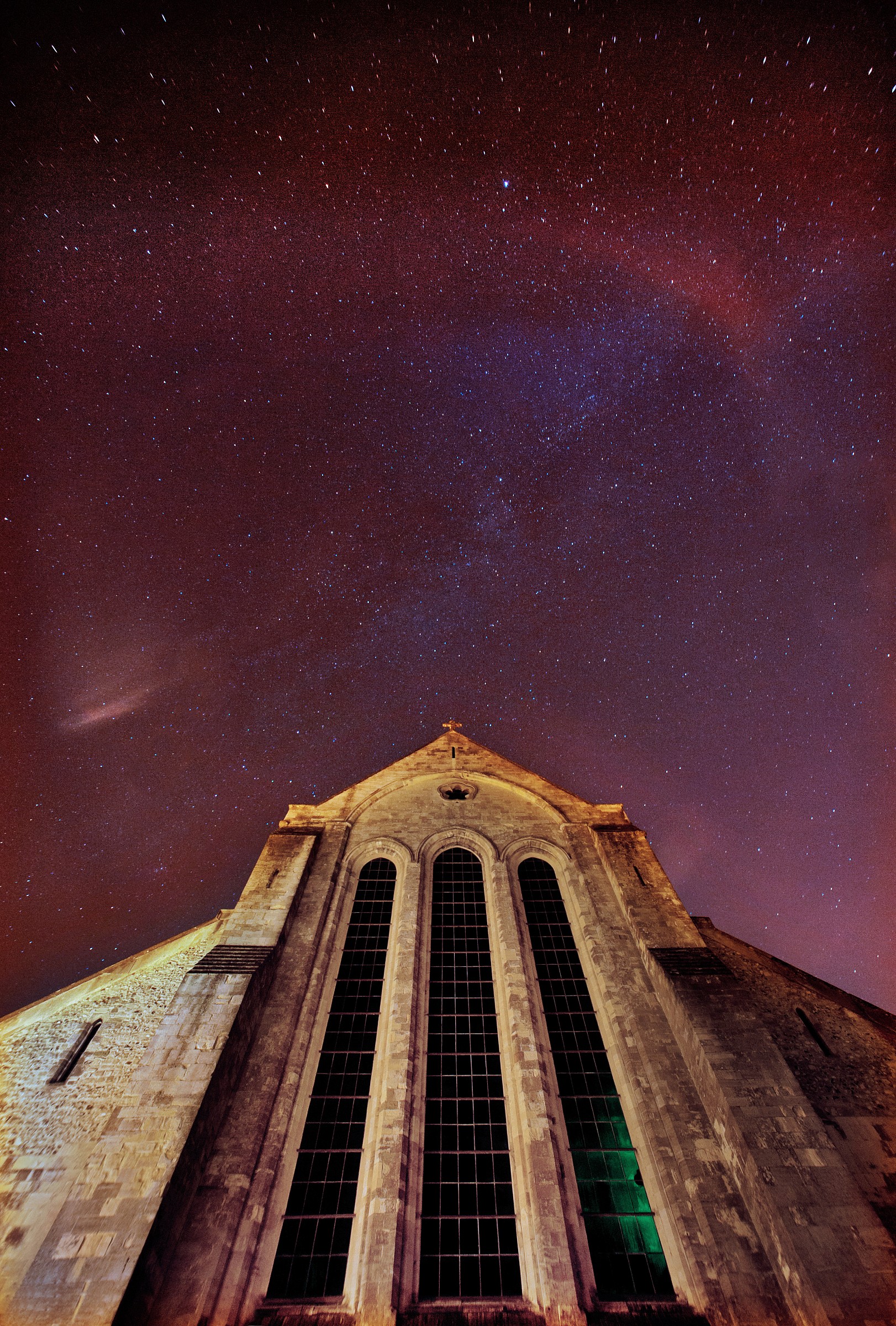 Romsey Abbey, con le stelle