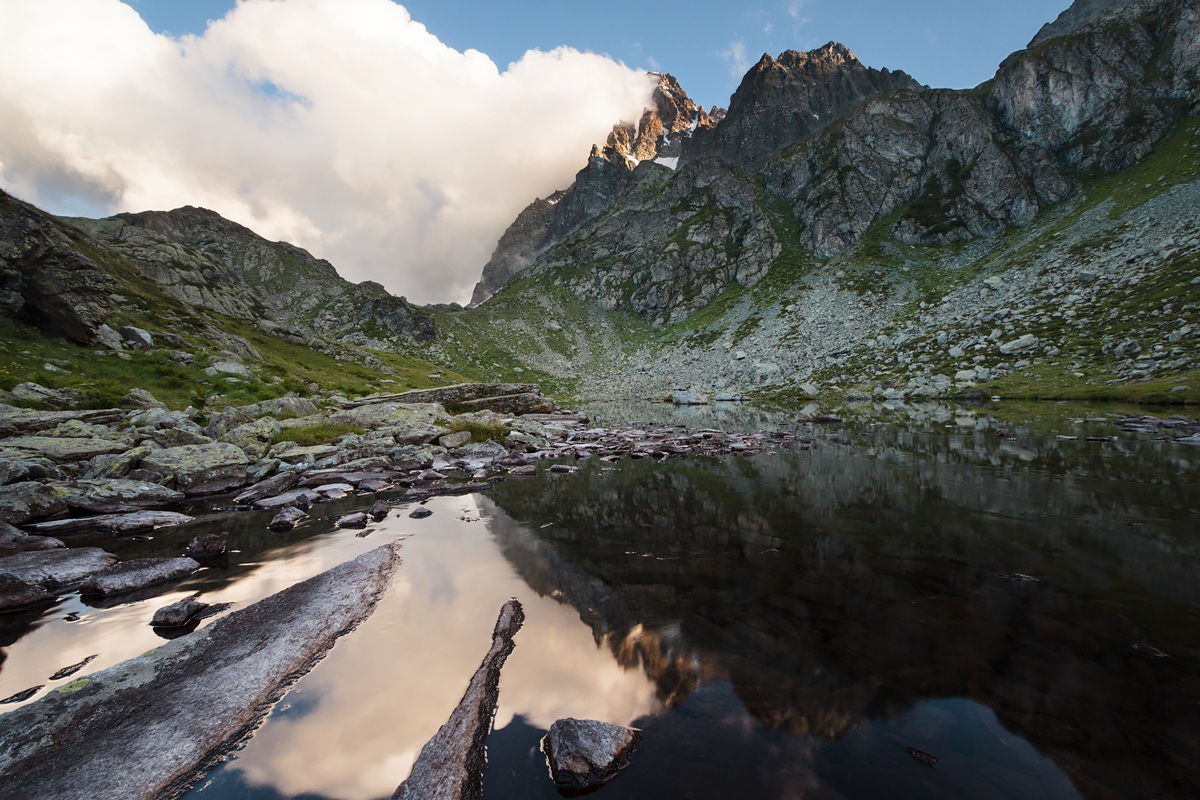 Lake Lausetto and Monviso