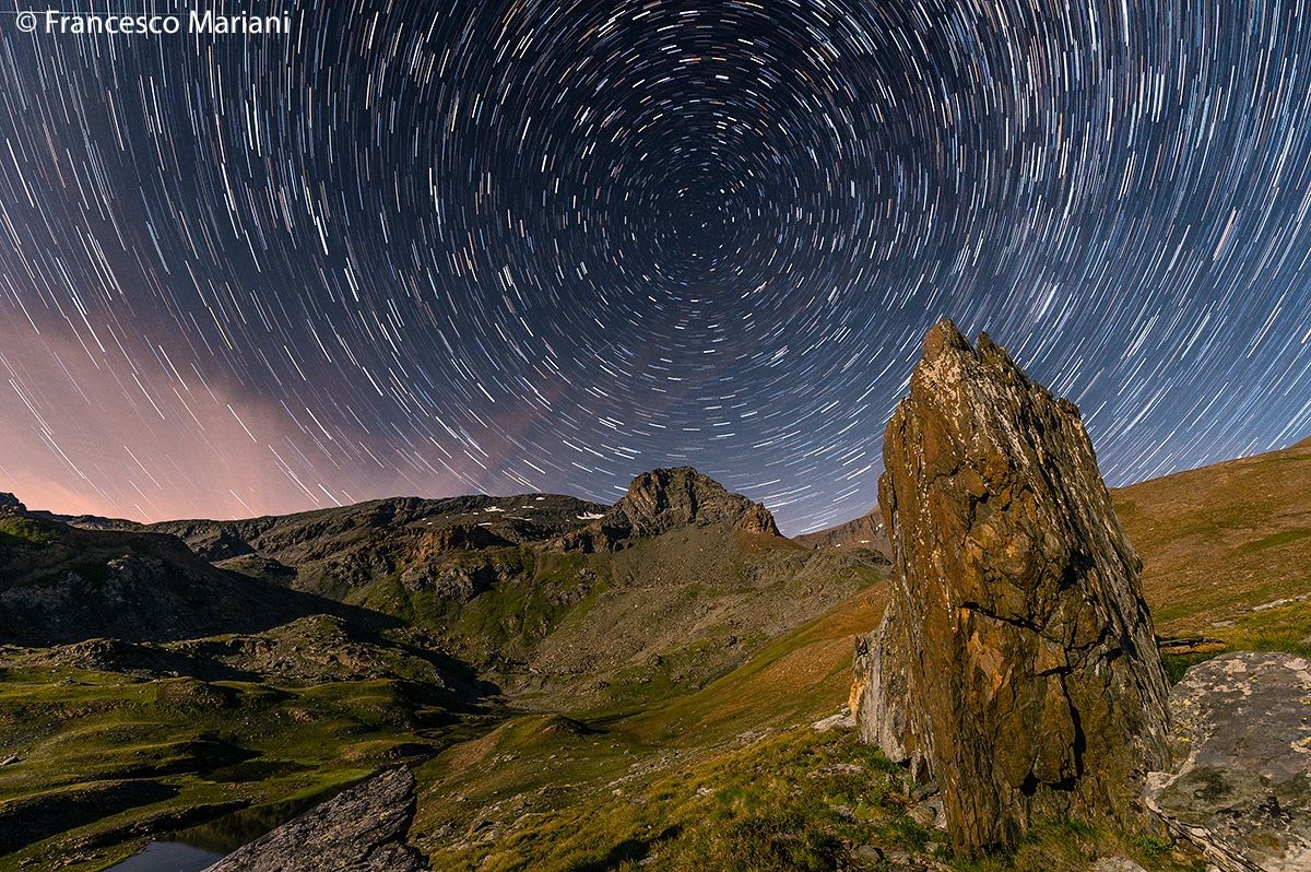 Startrail al Colle del Nivolet
