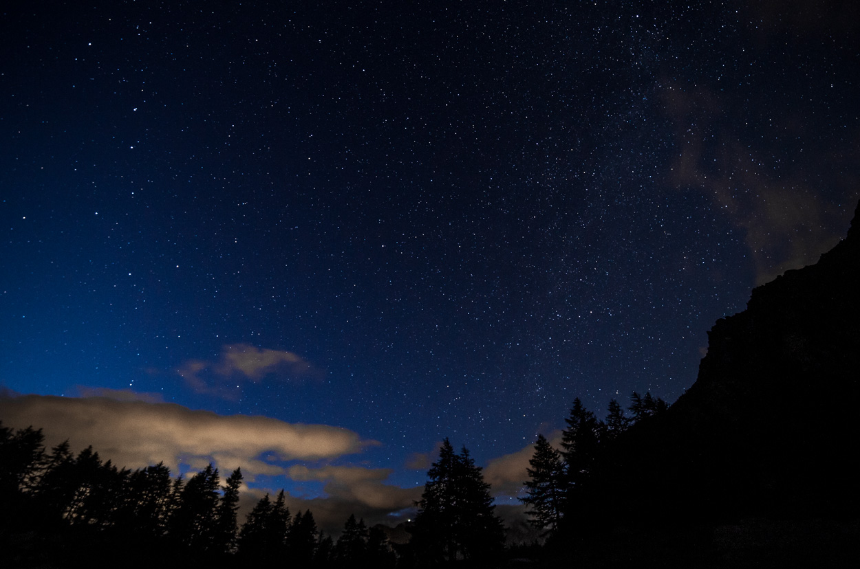 Night serene lake Arpy