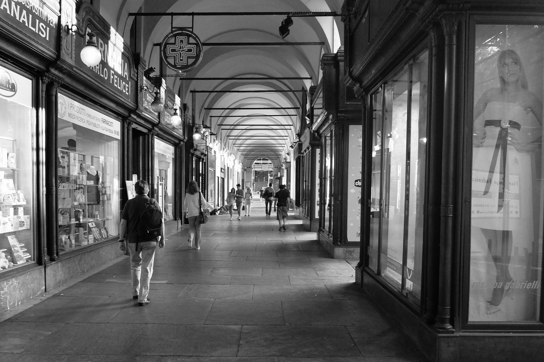 Arcades of Piazza Carlo Felice