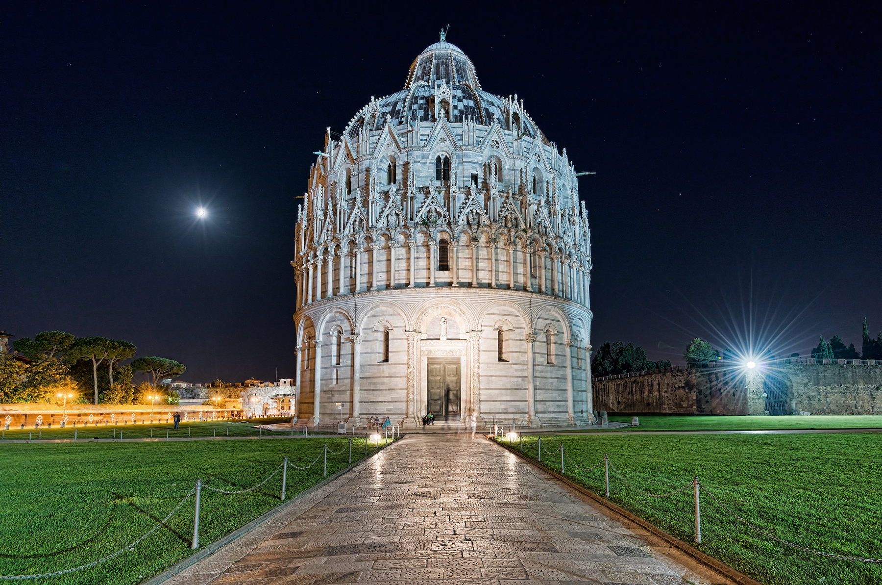 Baptistery Pisa by Night