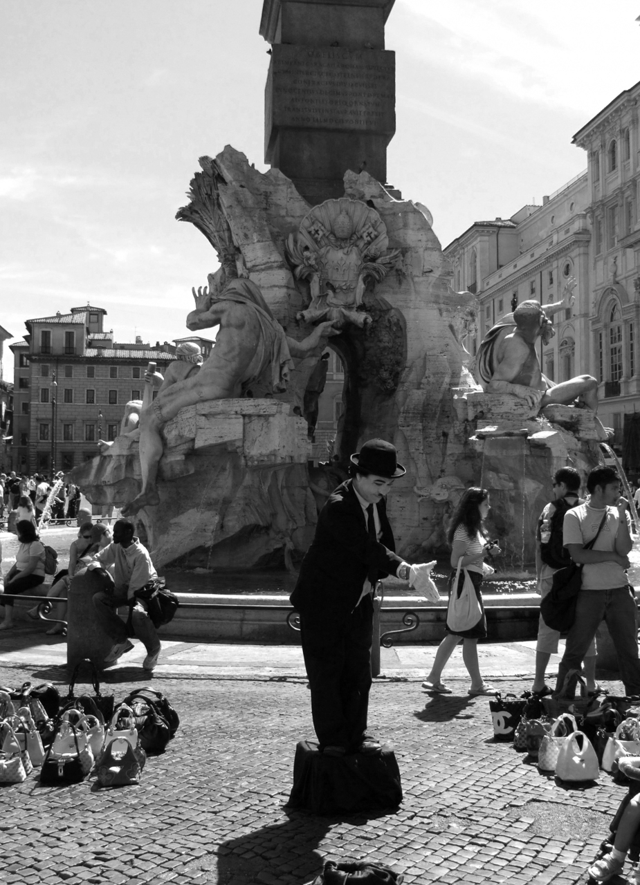 Charlot in Piazza Navona