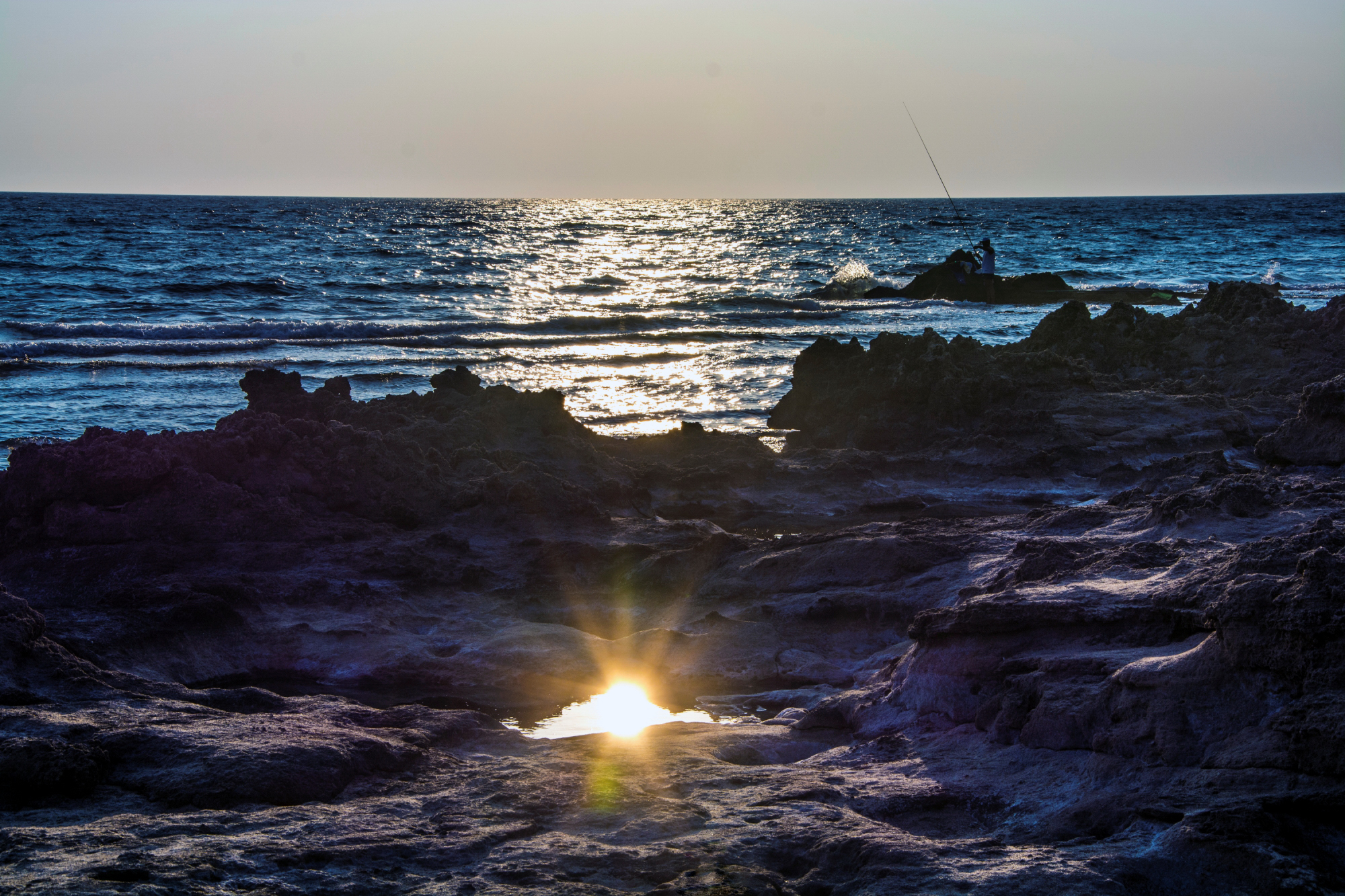 Pescatore al tramonto
