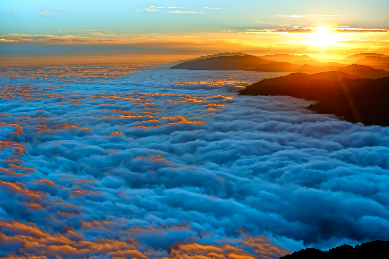 sunset from Mount Pizzoc
